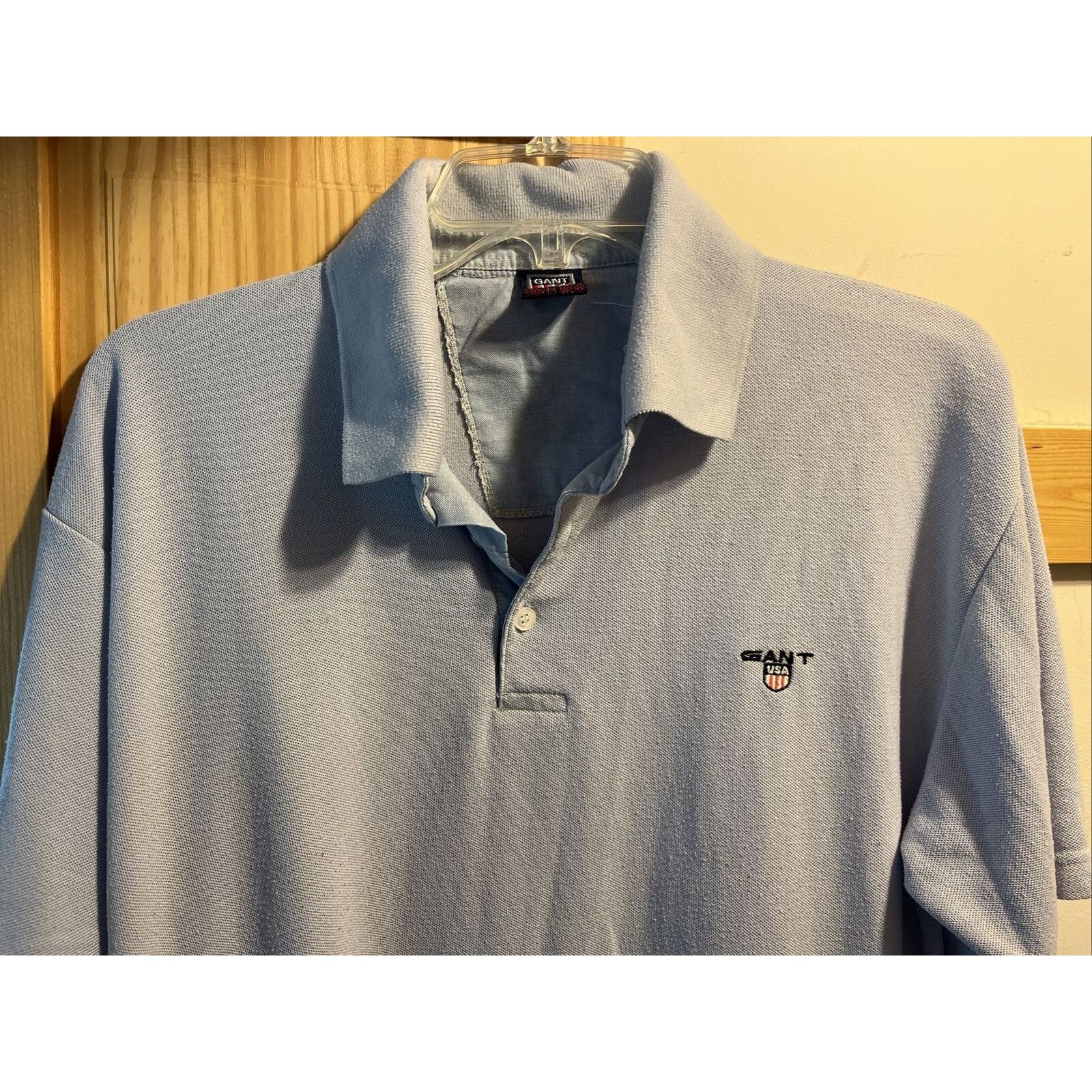 Gant Gant Vintage Men’s M Light Blue 1/4 Button Cotton Polo Shirt Size US M / EU 48-50 / 2 - 8 Thumbnail