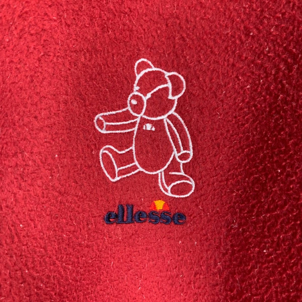 Ellesse ELLESSE Teddy Bear Small Logo Red Fleece Jacket #1060-C48 Size US L / EU 52-54 / 3 - 15 Thumbnail