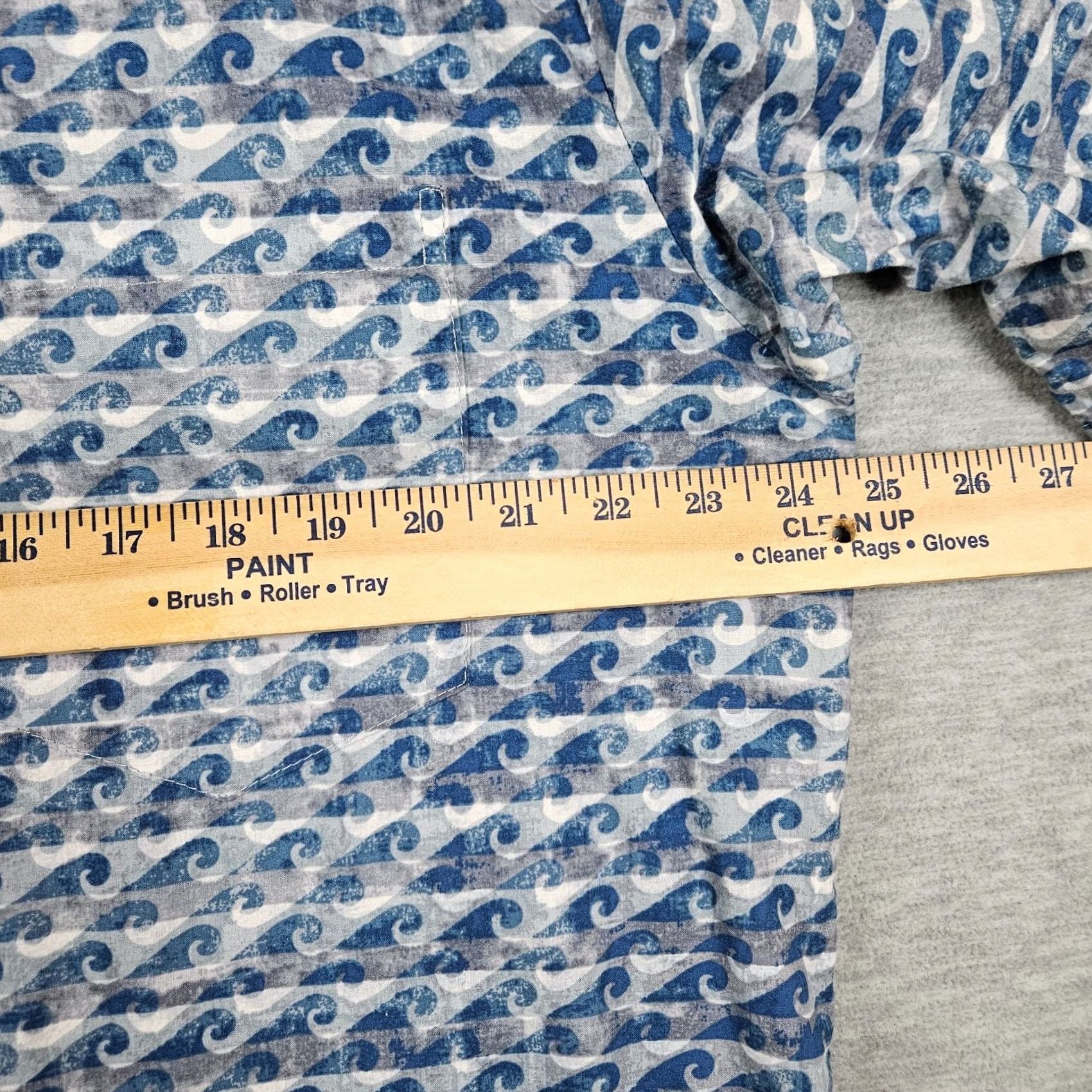 Tori Richard Tori Richard Blue Cotton Button-Up Shirt Short Sleeve L Mens Size L Collar-Down Pattern Solid Size US L / EU 52-54 / 3 - 5 Thumbnail