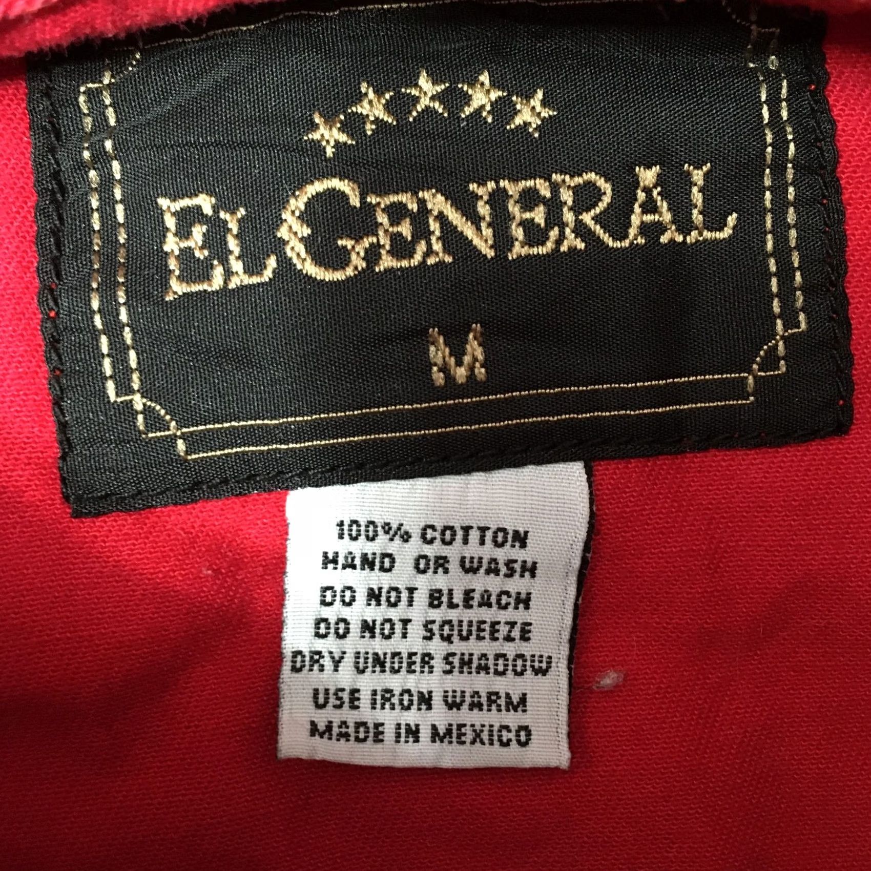 Vintage El General Shirt Mens M Medium red Western Rodeo Cowboy charro Size US M / EU 48-50 / 2 - 3 Thumbnail