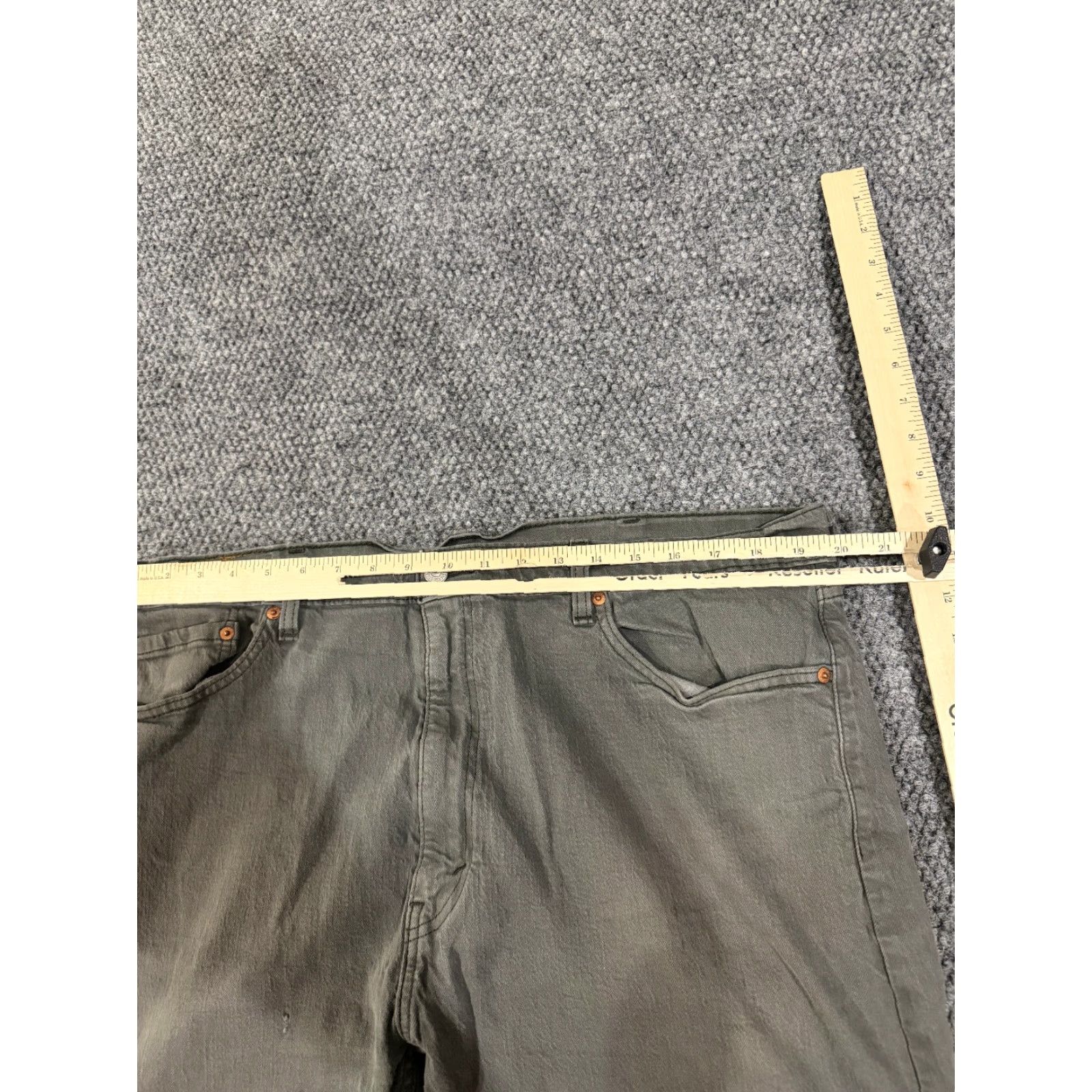 Levi's Levi's 505 Jeans Mens 40x30 Green Denim Straight Leg Casual Classic Regular Inseam 30" 5-Pocket Jeans Show Logo Size US 40 / EU 56 - 3 Thumbnail