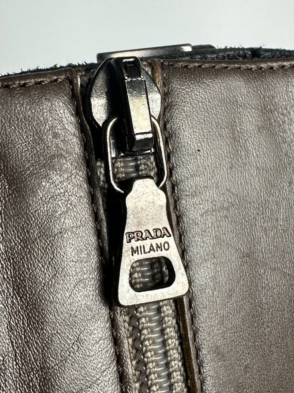 Prada ICON Prada Leather Womens Brown Square Toe Boot Old money Size US 9.5 / IT 39.5 - 9 Thumbnail