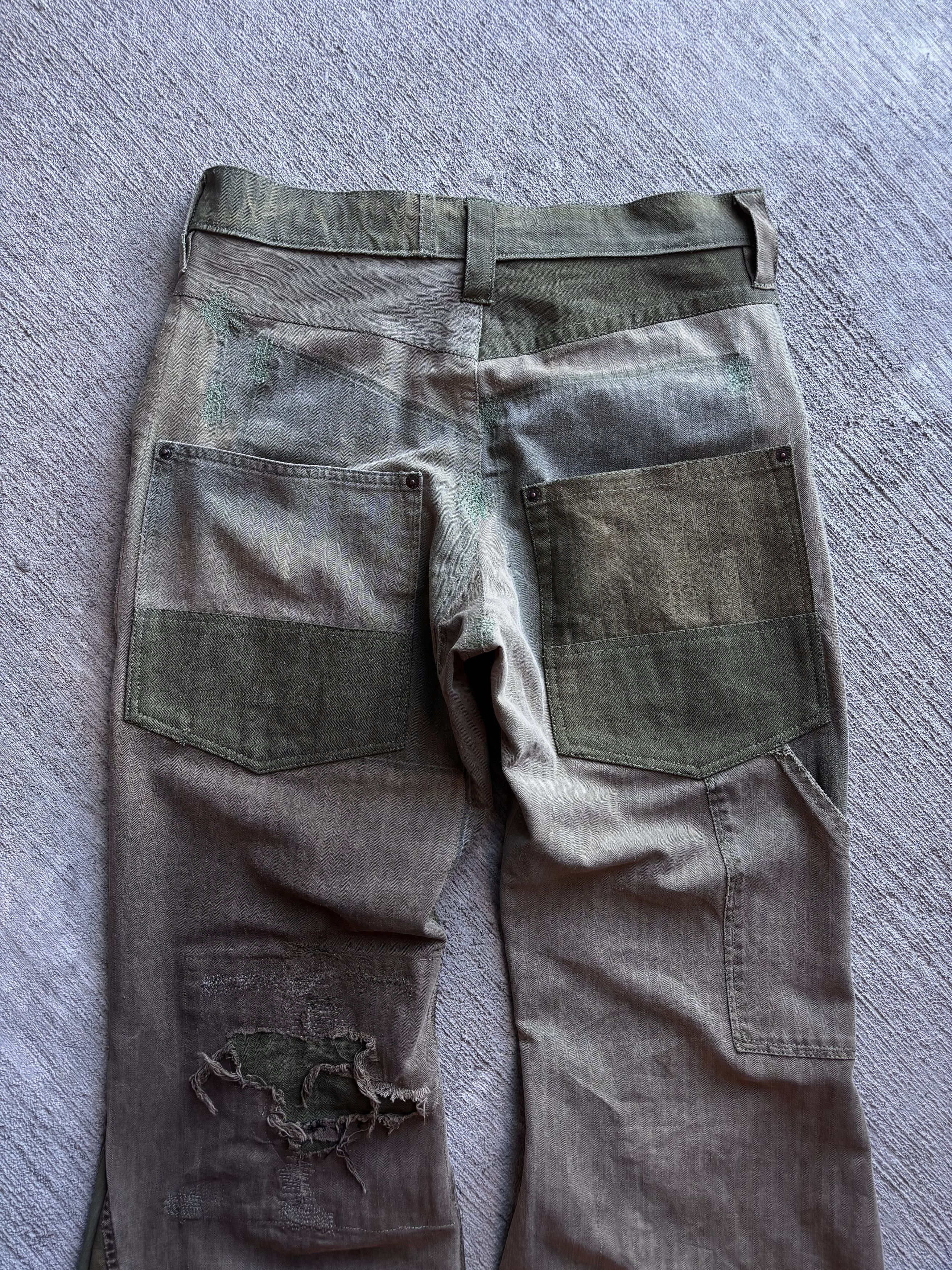 Other 1:1 40s HBT Signature Cut Flared Pants By David Turner Size US 32 / EU 48 - 5 Thumbnail