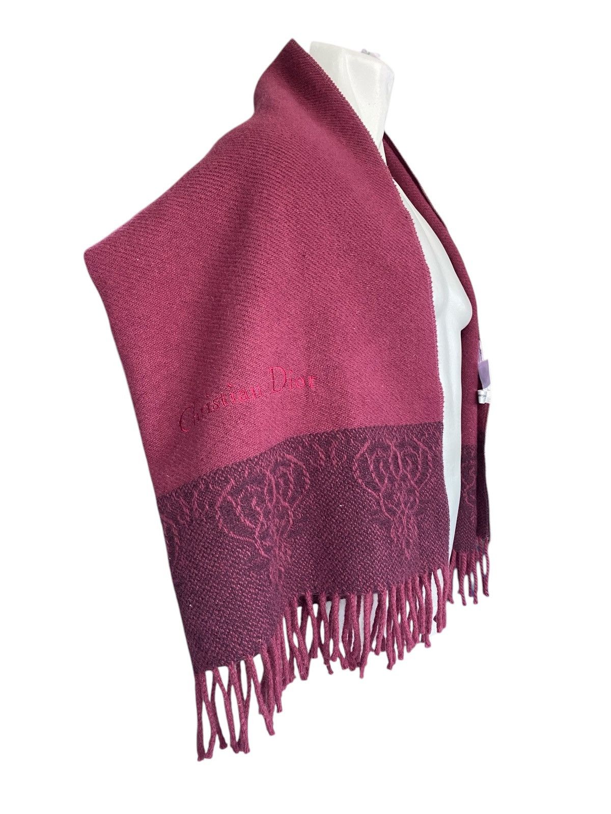 Christian Dior Monsieur Rare🔥CHRISTIAN DIOR Wool Shawl Body Size ONE SIZE - 1 Thumbnail