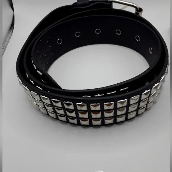 Other Gothic Studded Leather Belt + Studded Bracelet Black-New Size ONE SIZE - 5 Thumbnail