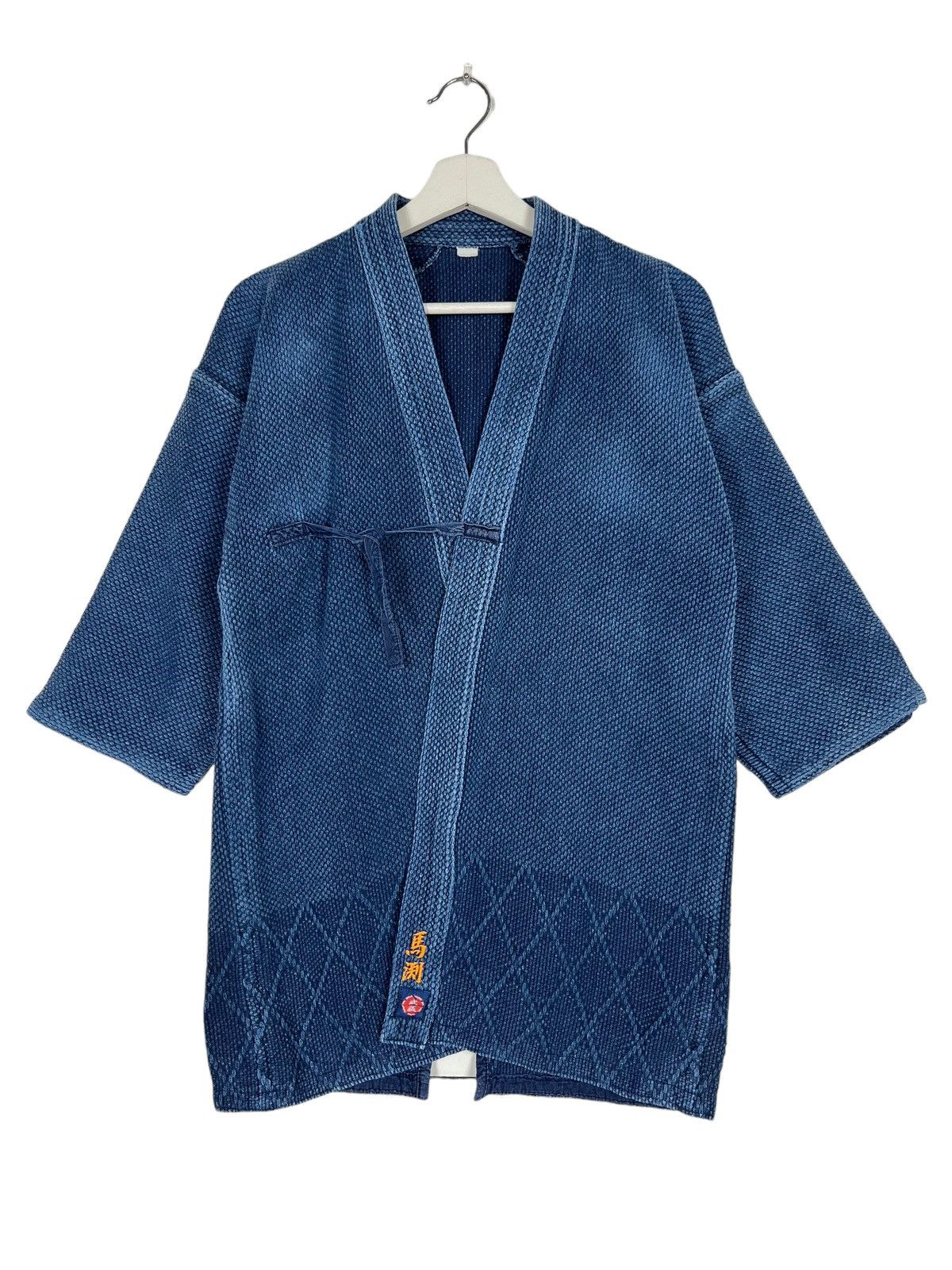 Indigo × Japanese Brand 🔥 1960s VINTAGE INDIGO KENDO KIMONO CARDIGAN Size US M / EU 48-50 / 2 - 1 Thumbnail