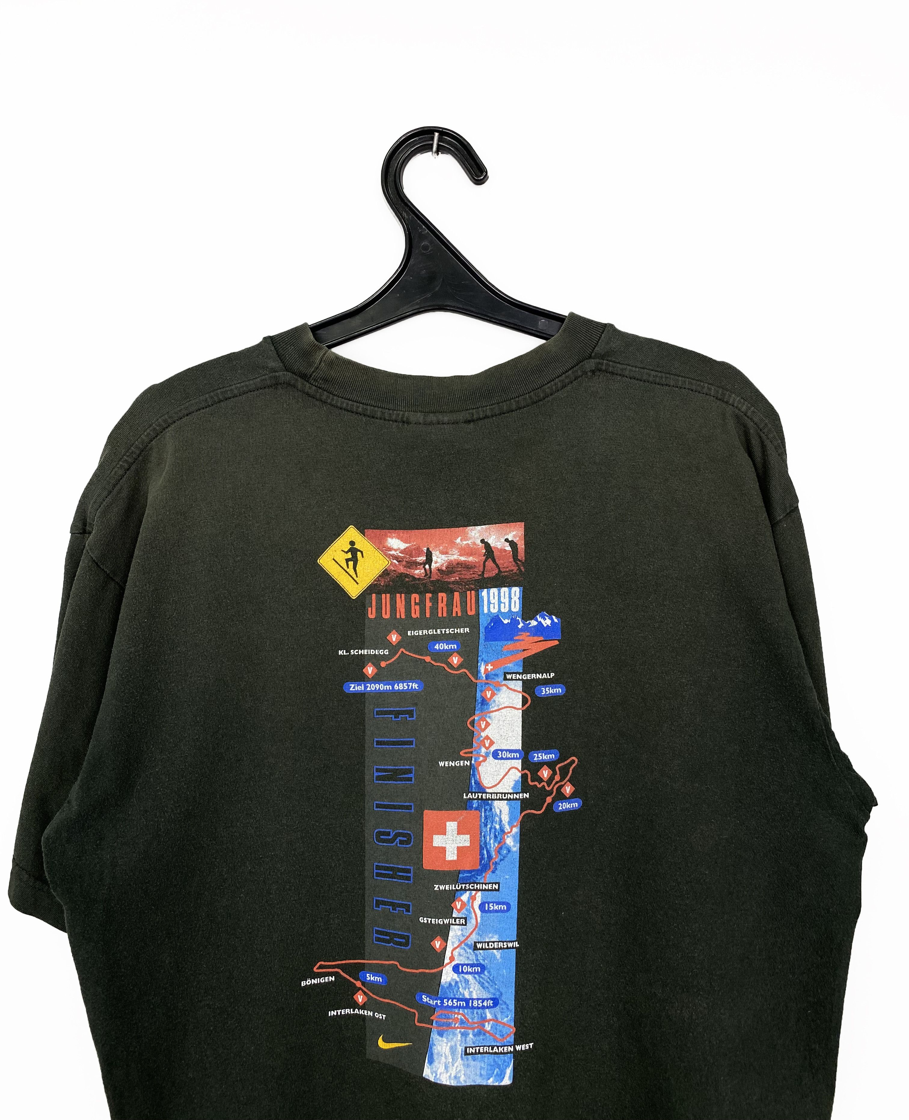 Nike Vintage 1998 Nike Jungfrau Marathon Run T-shirt Rare Retro Size US M / EU 48-50 / 2 - 2 Thumbnail