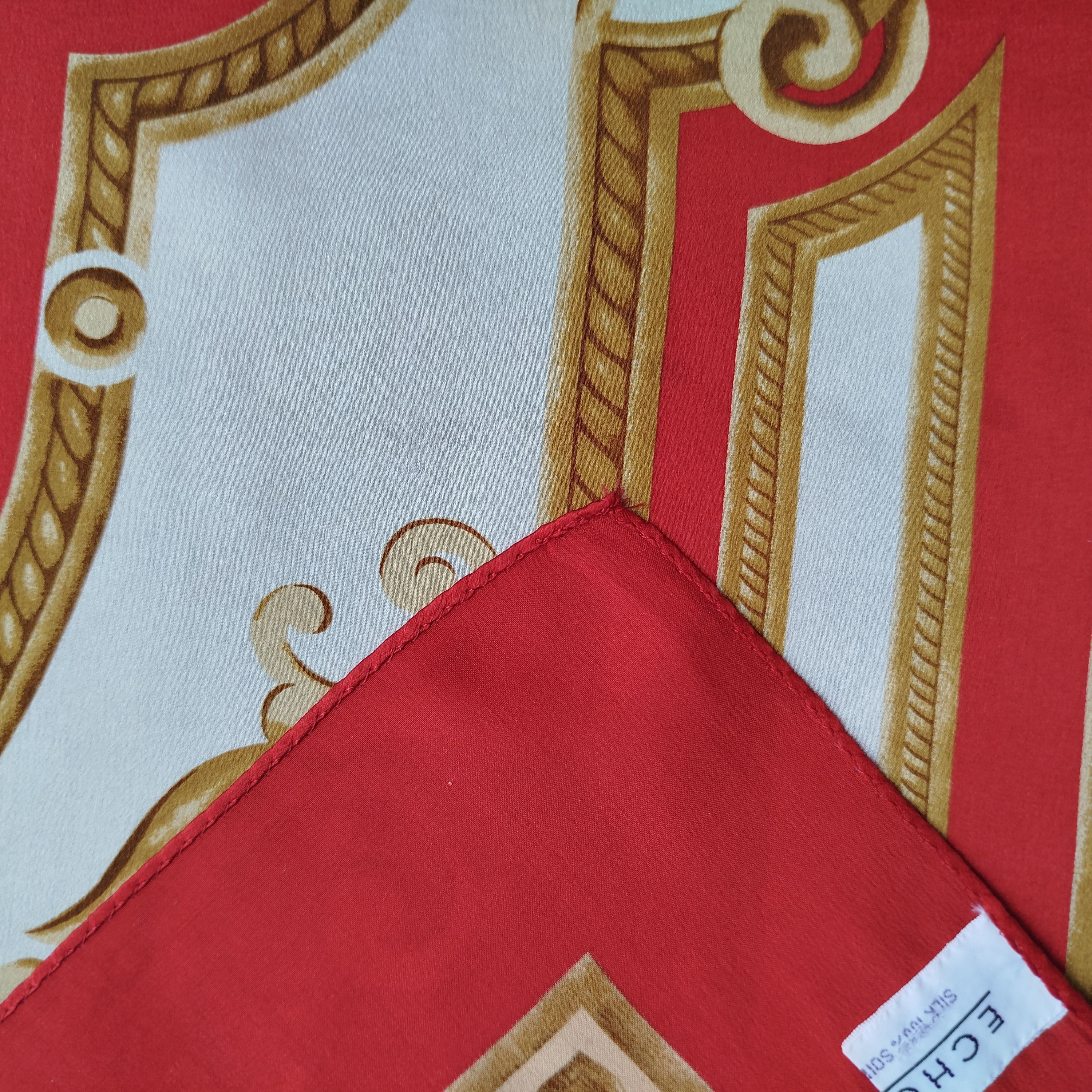 Vintage ECHO Square Scarf Baroque Scroll Japan 100% Silk Vintgae Size ONE SIZE - 8 Thumbnail