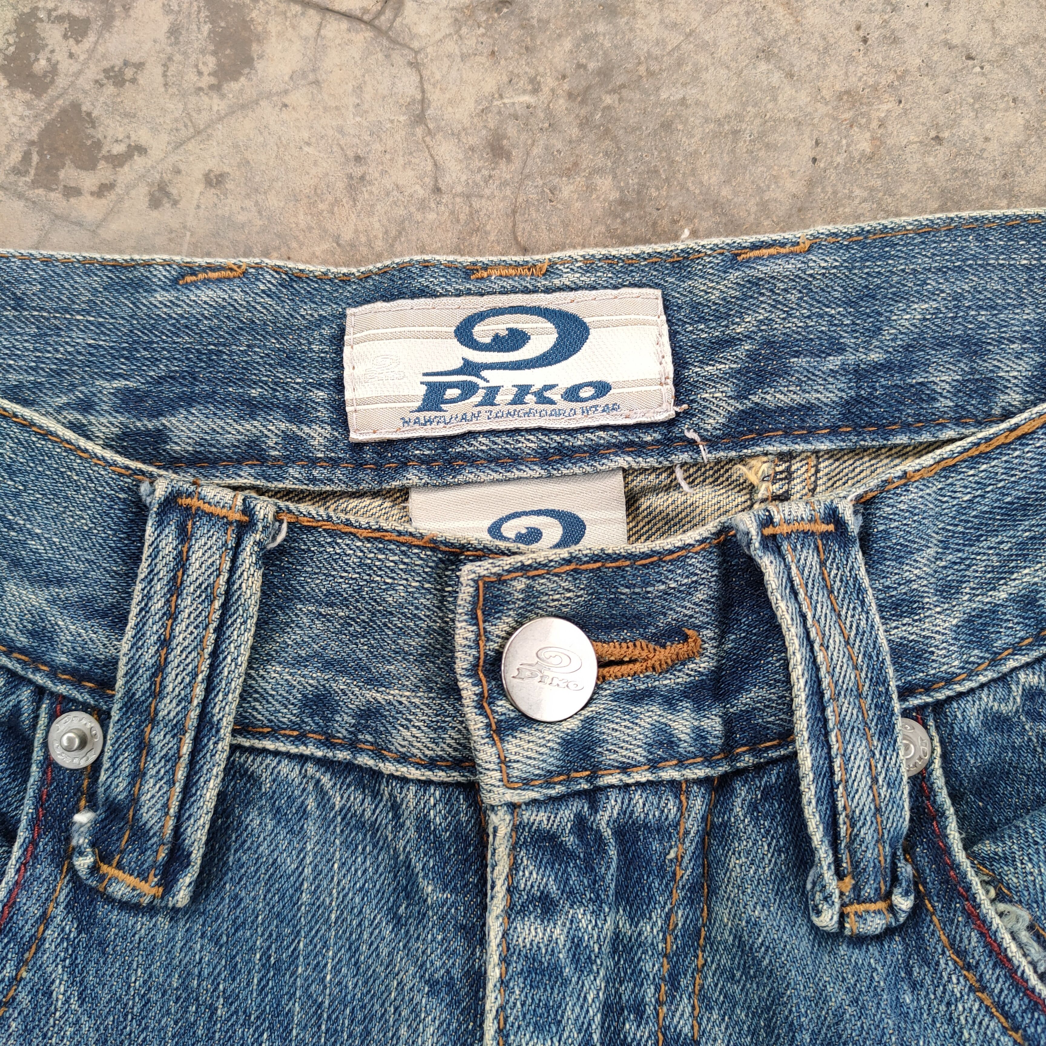 Japanese Brand × Jean × Vintage VINTAGE PIKO FADED RIPPED JEANS CARGO PANTS Size US 30 / EU 46 - 5 Thumbnail