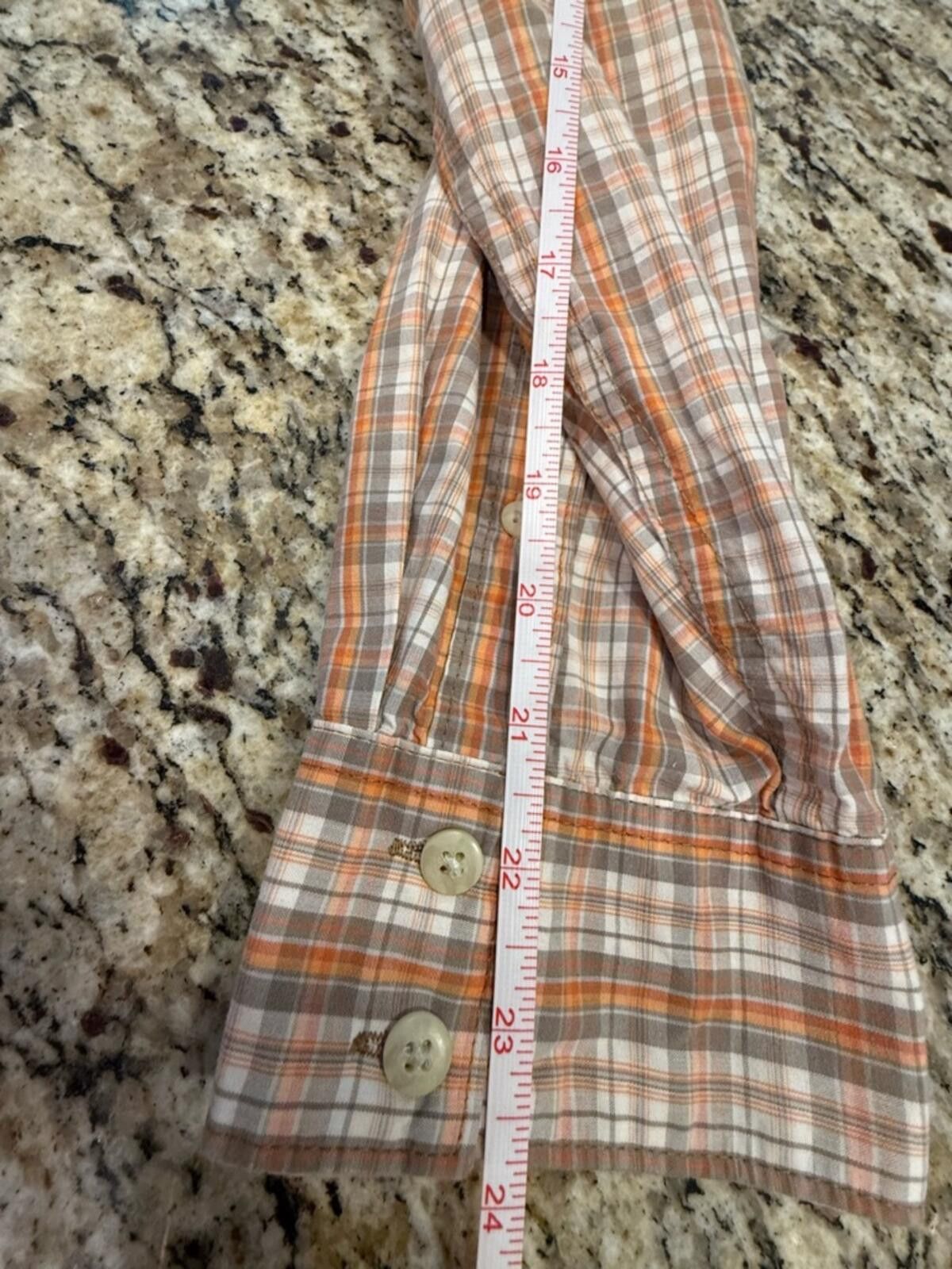 Timberland Timberland cotton plaid button up shirt cream gray orange XL Size US XL / EU 56 / 4 - 10 Thumbnail