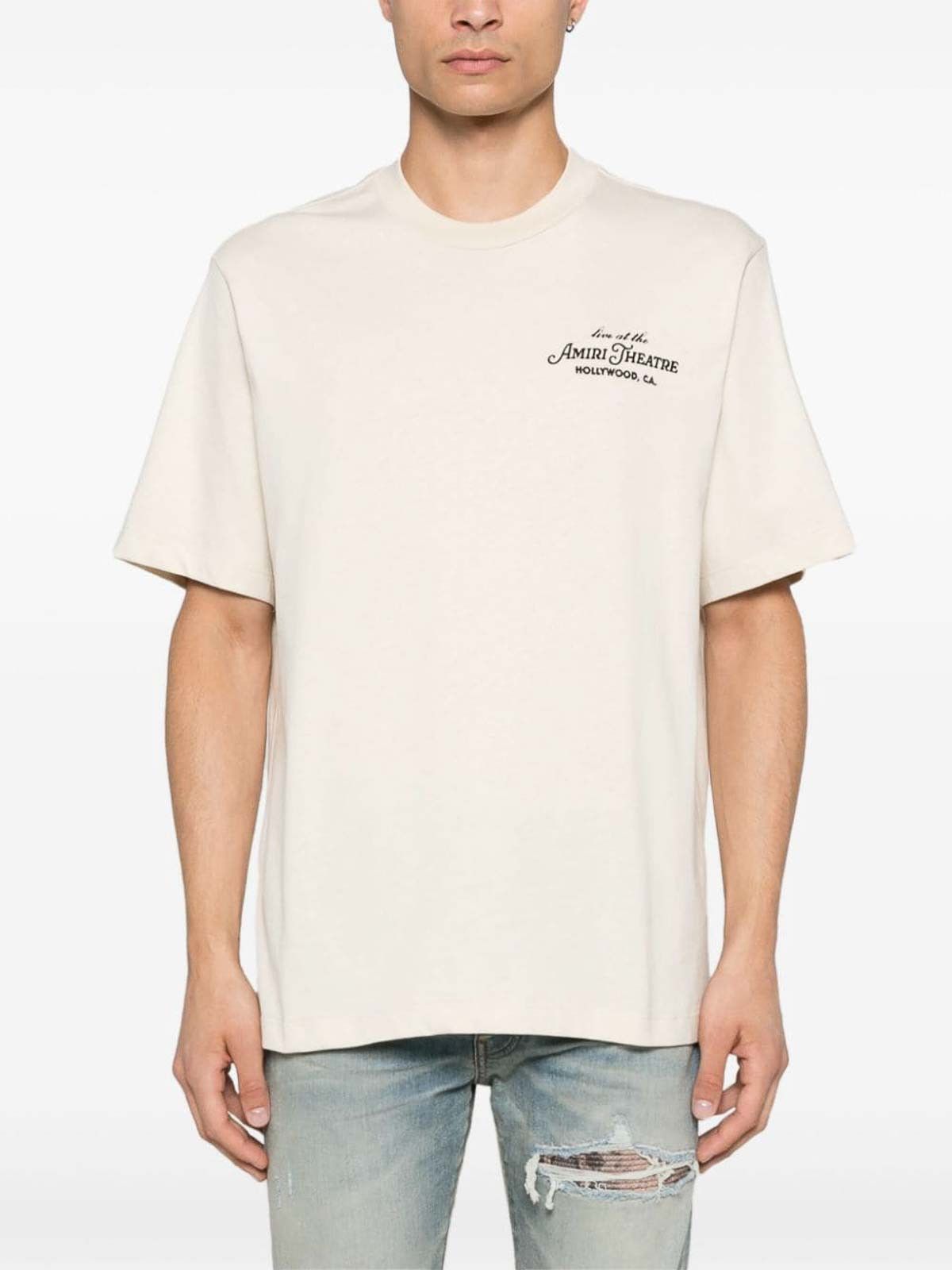 Amiri o1orln1025 Theatre T-Shirt in Ivory Size US S / EU 44-46 / 1 - 2 Thumbnail