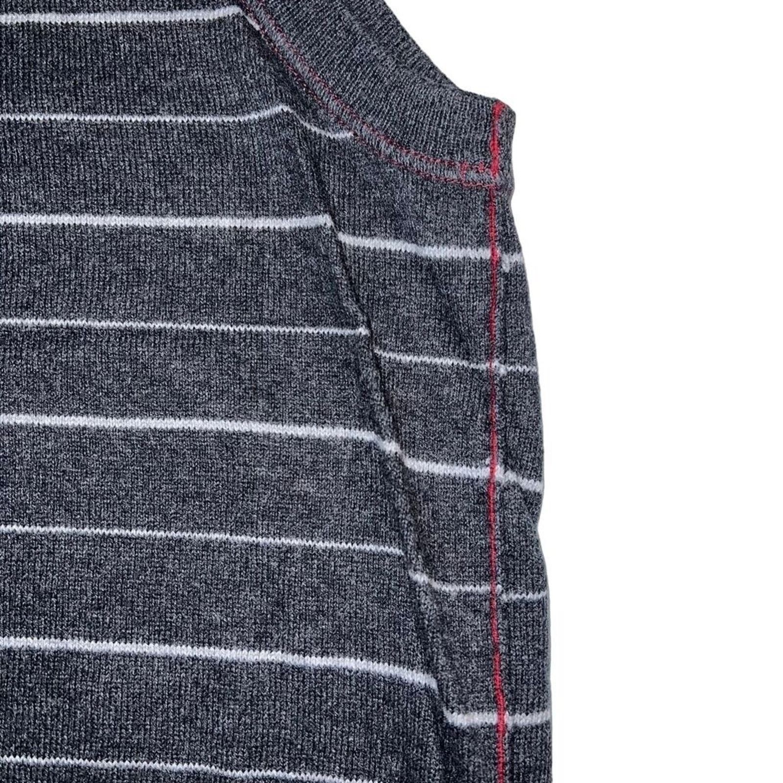 American Eagle Outfitters American Eagle Sweater Vest Wool Blend Knit Striped Pullover Size US XL / EU 56 / 4 - 3 Thumbnail