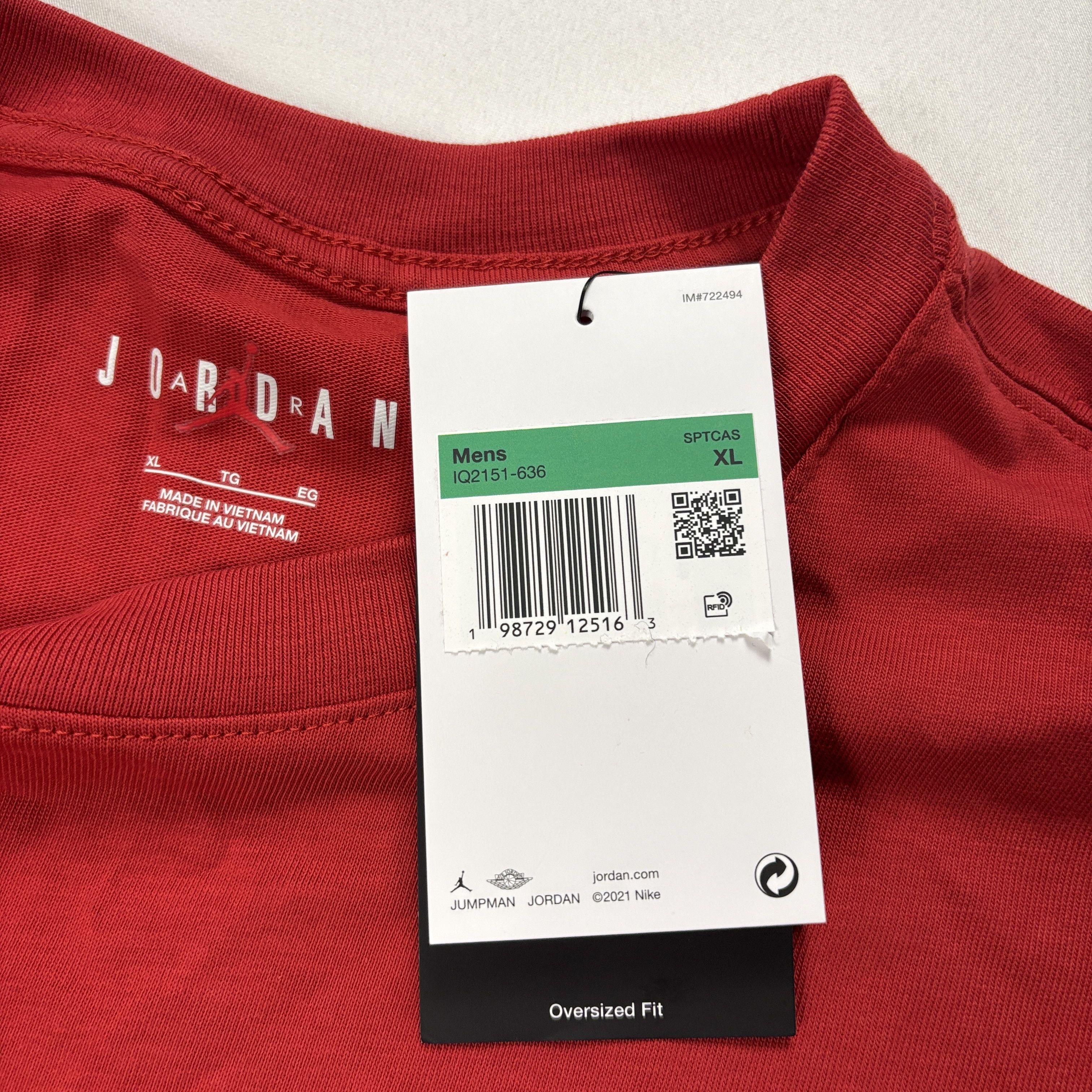 Jordan Brand Jordan Mens Oversized 23 Black Cat Shirt Red Sz XL NWT Size US XL / EU 56 / 4 - 5 Thumbnail