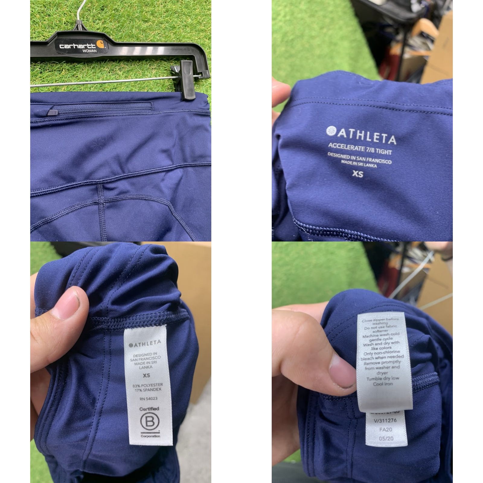 Athleta Athleta Leggings Womens XS Navy Stretch Slimming High Waisted Gym Athletic Yoga Size 26" / US 2 / IT 38 - 8 Thumbnail