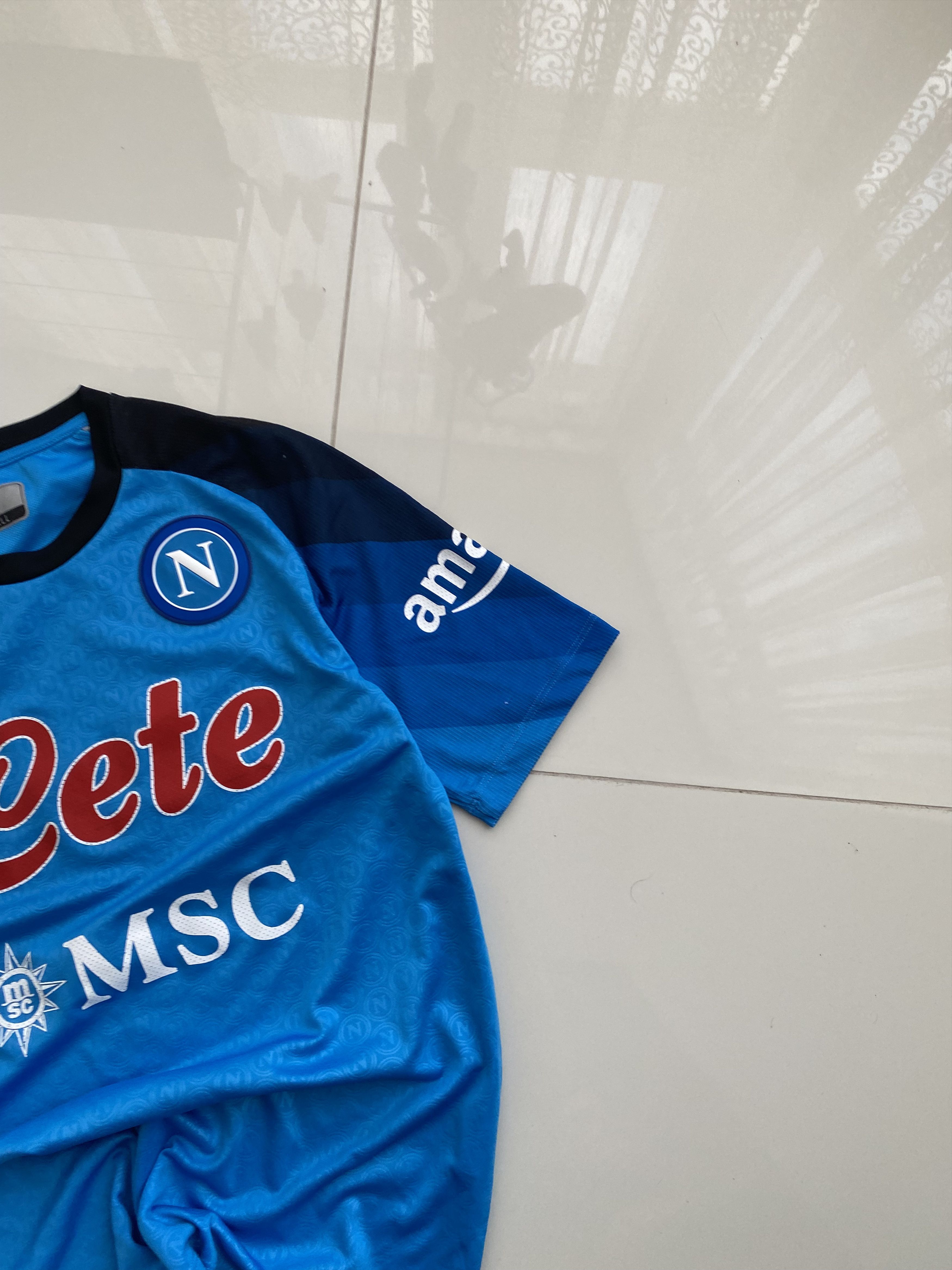 Emporio Armani Napoli EA7 Armani 2022 2023 home football soccer jersey Size US S / EU 44-46 / 1 - 2 Thumbnail