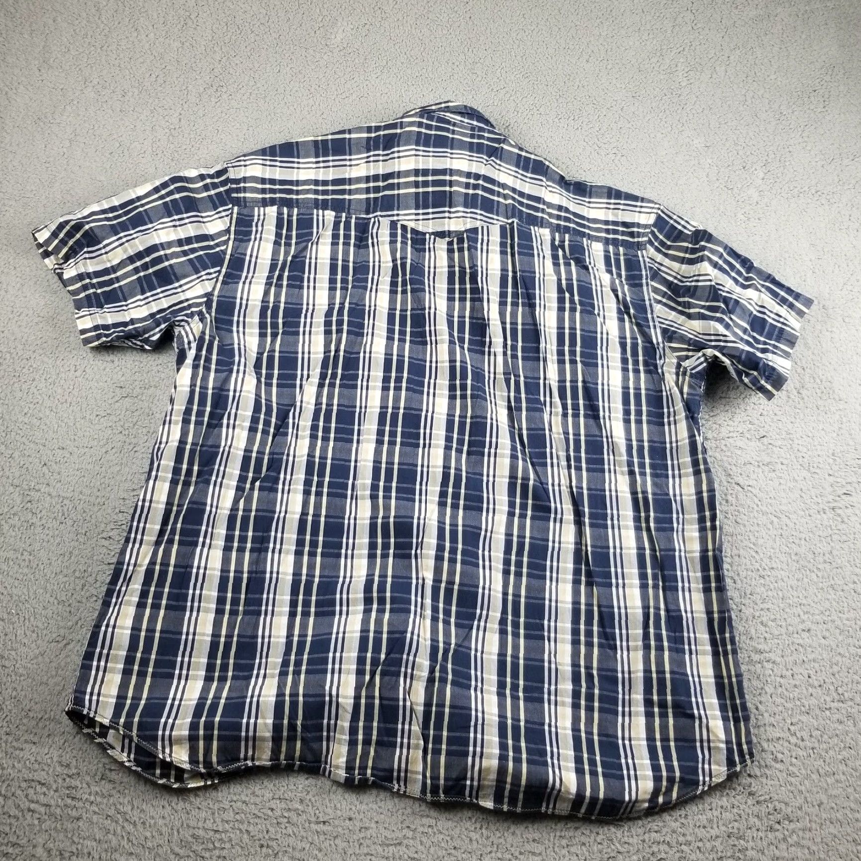 Ecko Unltd. VINTAGE Ecko Unltd. Men's Short Sleeve Plaid Shirt 3XL Blue Cotton Casual Size US XXL / EU 58 / 5 - 6 Thumbnail