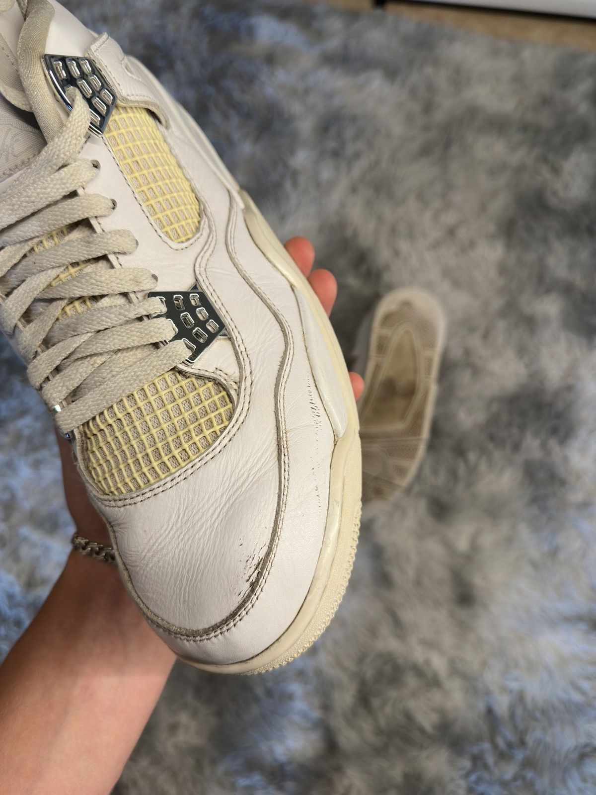 Jordan Brand Nike Air Jordan 4 Retro 2016 pure money white Size US 11 / EU 44 - 8 Thumbnail