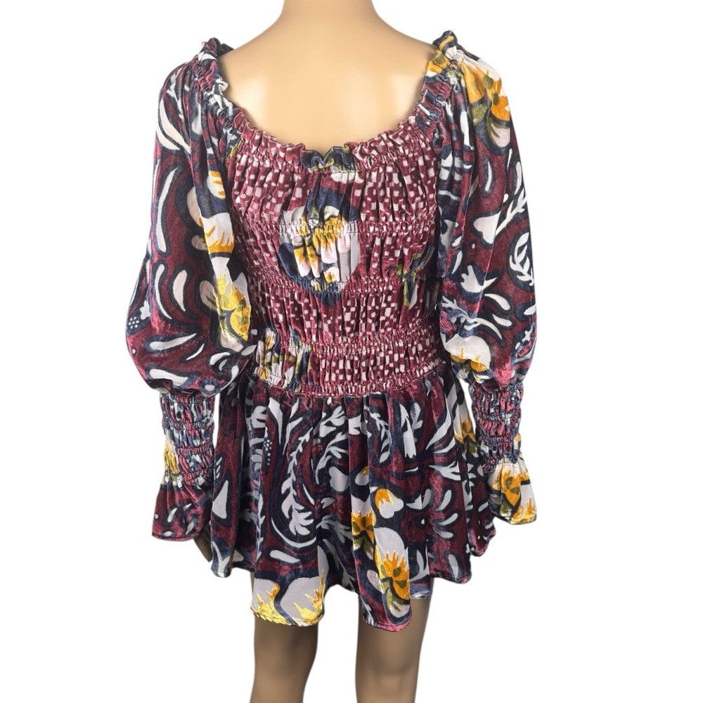 Free People New Free People Bali Aveline Velvet Mini Dress Size XS Size XS / US 0-2 / IT 36-38 - 5 Thumbnail