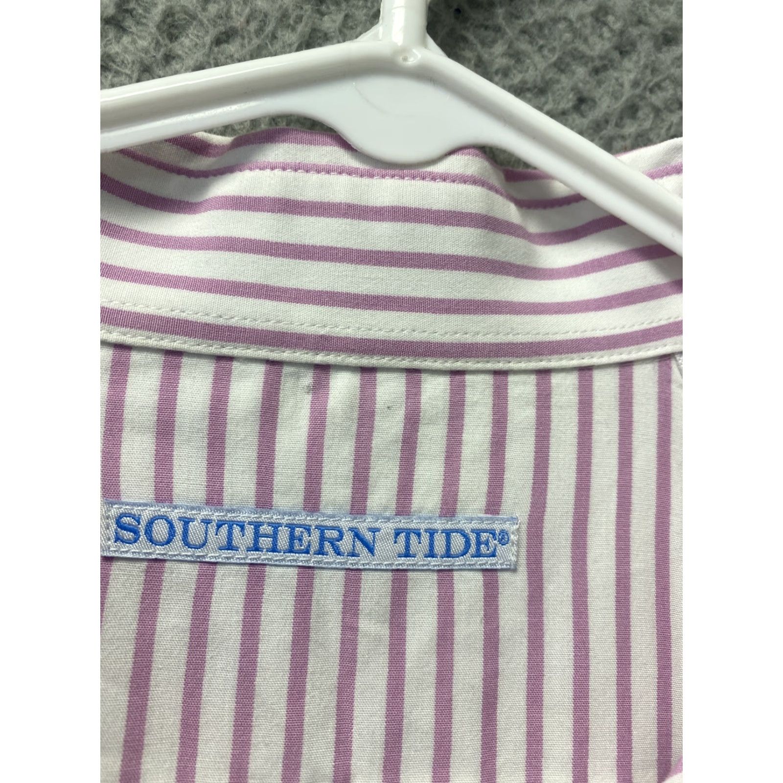 Southern Tide Southern Tide Button-Up Shirt Adult XL Pink White Striped Casual Mens Size US XL / EU 56 / 4 - 5 Thumbnail