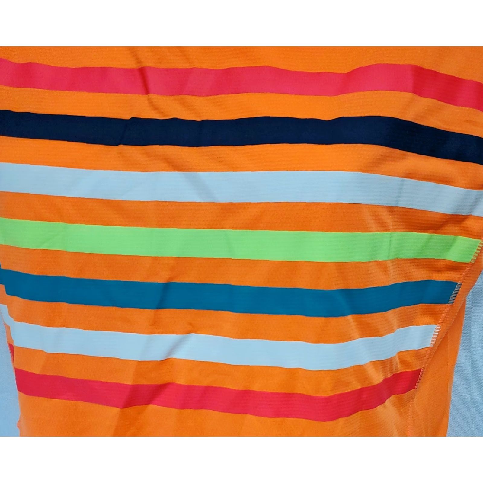 New Balance VINTAGE Womens New Balance Accelerate WT73129 Safety Orange Print Short Sleeve Shirt Size S / US 4 / IT 40 - 2 Thumbnail