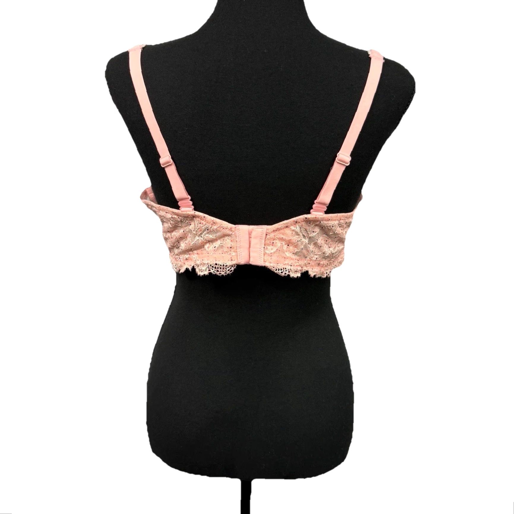 Victoria's Secret VINTAGE Victoria's Secret Unlined Demi Underwire Bra 38D Pink Womens Size ONE SIZE - 3 Thumbnail
