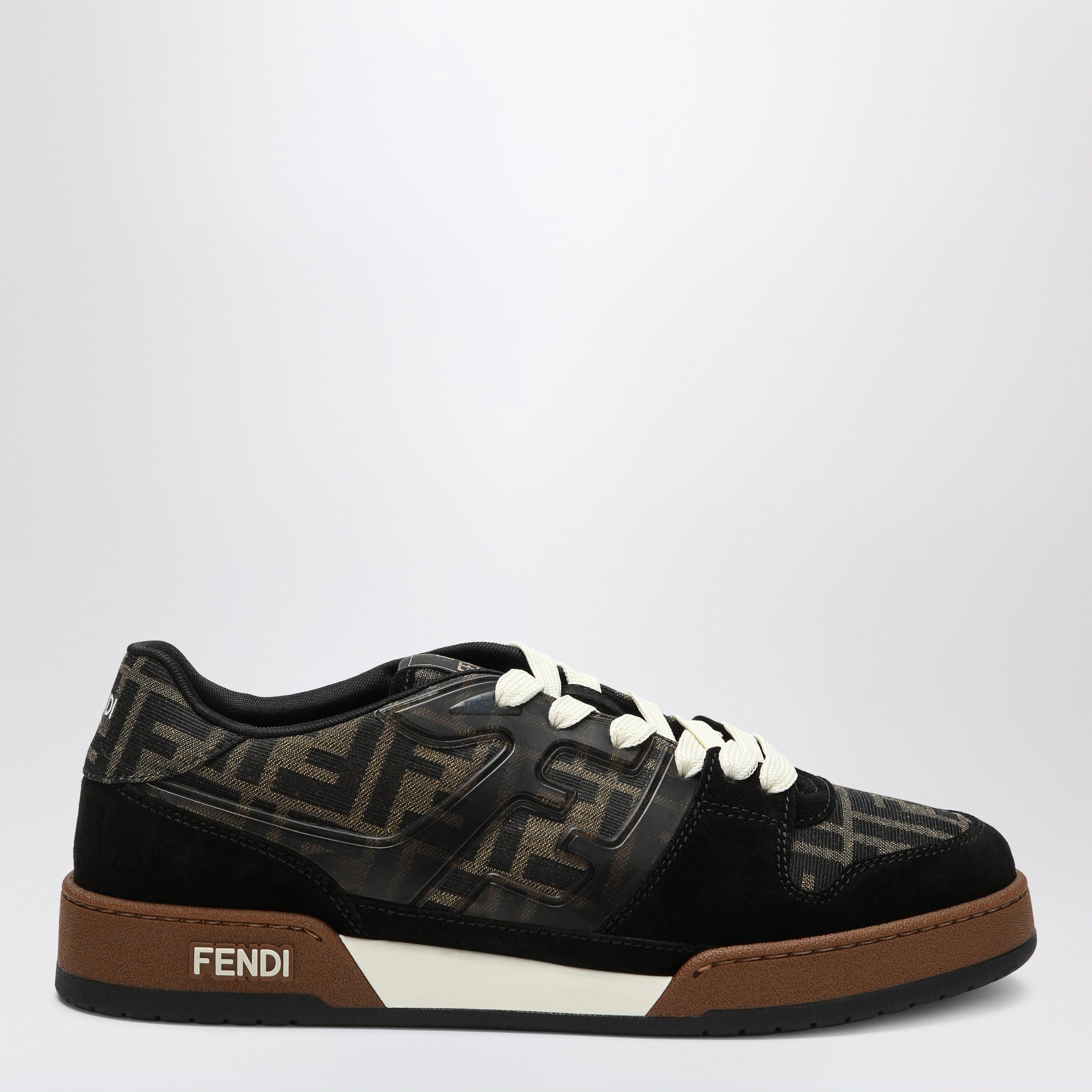 Fendi Fendi Fendi Match Sneaker In Black/Tabacco Ff Jacquard Size US 10 / EU 43 - 1 Thumbnail