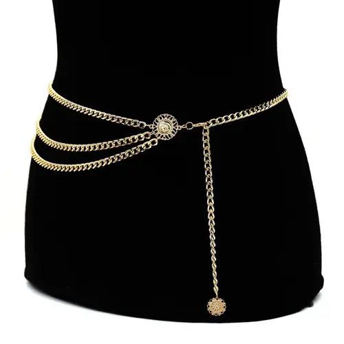 VIBE Vintage Gold Coin Chain Belts Size ONE SIZE - 4 Thumbnail