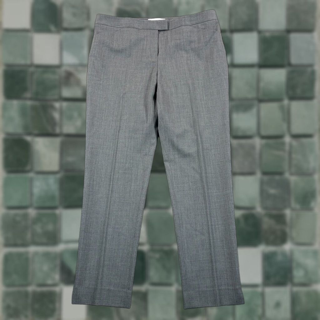 Vintage Lafayette 148 New York Irving Straight Leg Stretch Wool Pants in Nickel Women 12 Gray 36x30 Dress Pants, Formal, Stretch, Regular Fit Size 34" / US 12 / IT 48 - 1 Thumbnail