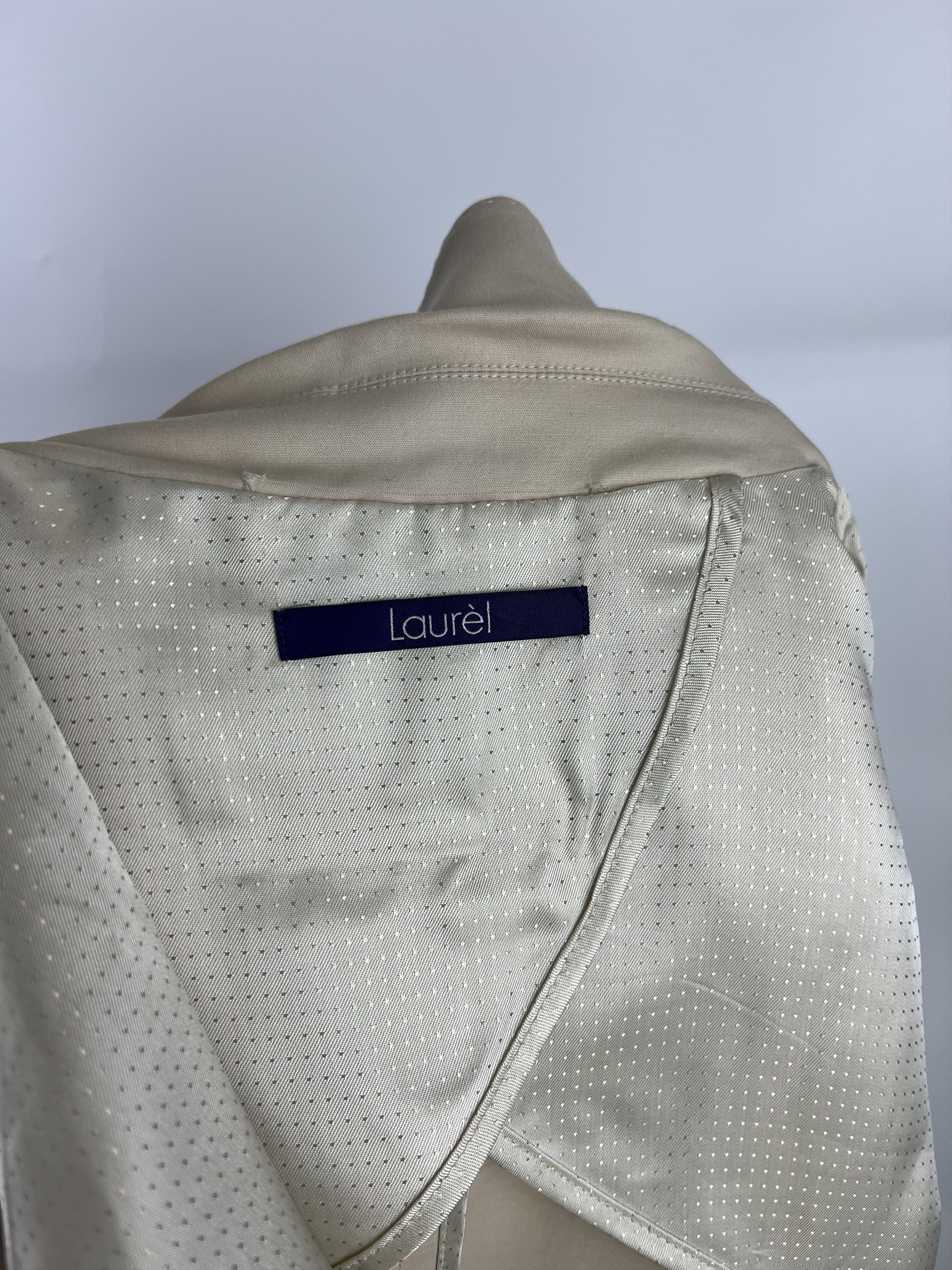 Designer Laurel Women's Beige Cotton Pant Suit Size US8 IT44 GB12 Size M / US 6-8 / IT 42-44 - 10 Thumbnail