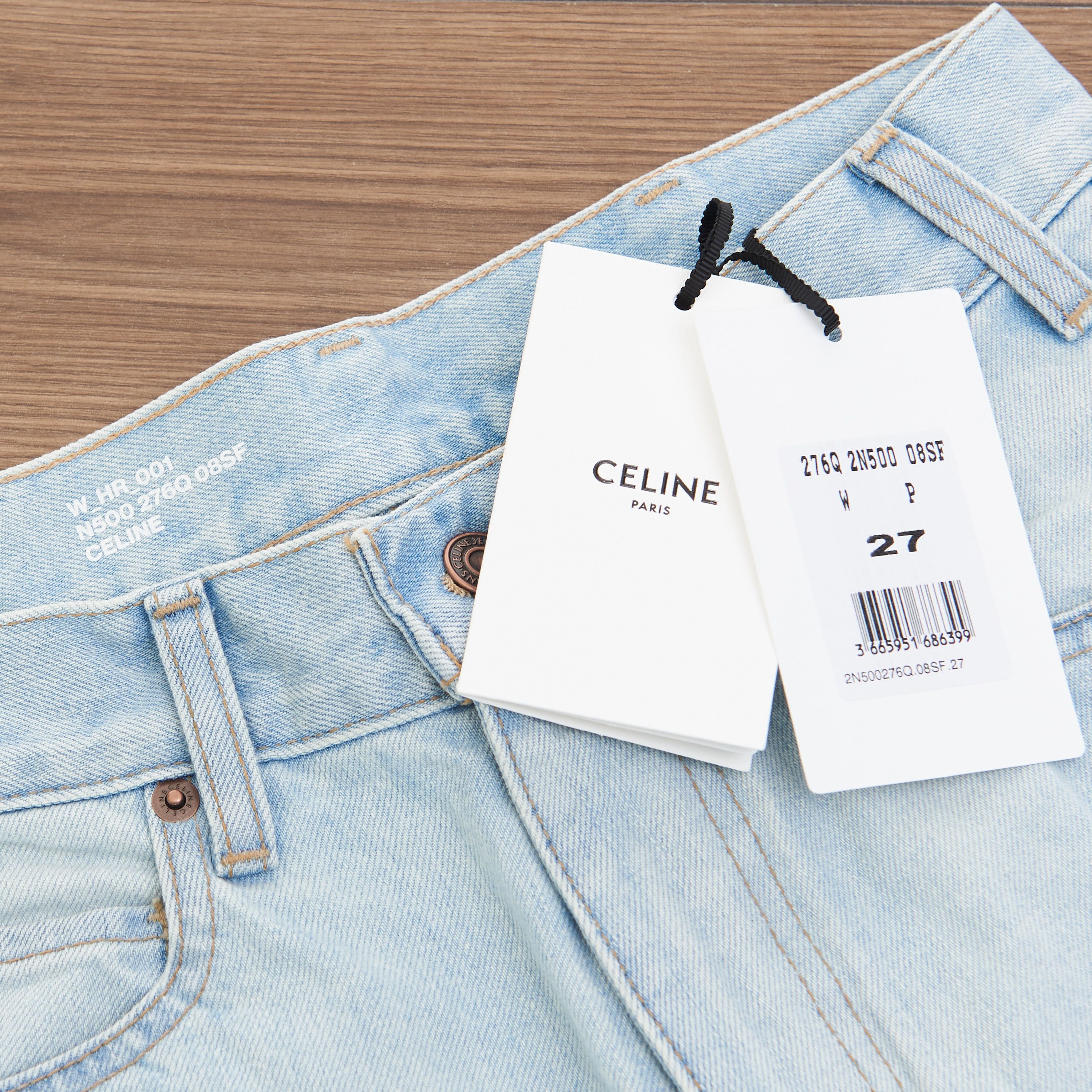 Celine High Waisted Margaret Jeans In Sun-Faded Blue Wash Denim Size 32" / US 10 / IT 46 - 9 Thumbnail