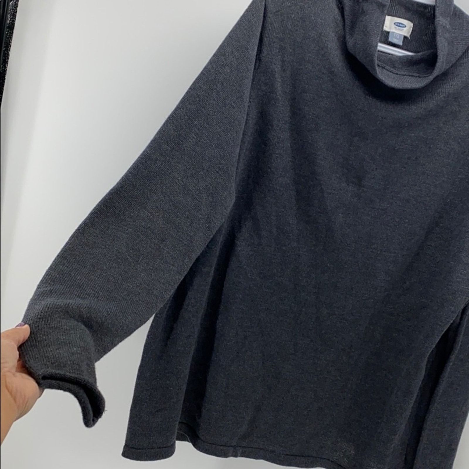 Old Navy Old Navy cowl neck grey sweater graphite soft loose fit XXL Size XXL / US 16-18 / IT 52-54 - 3 Thumbnail