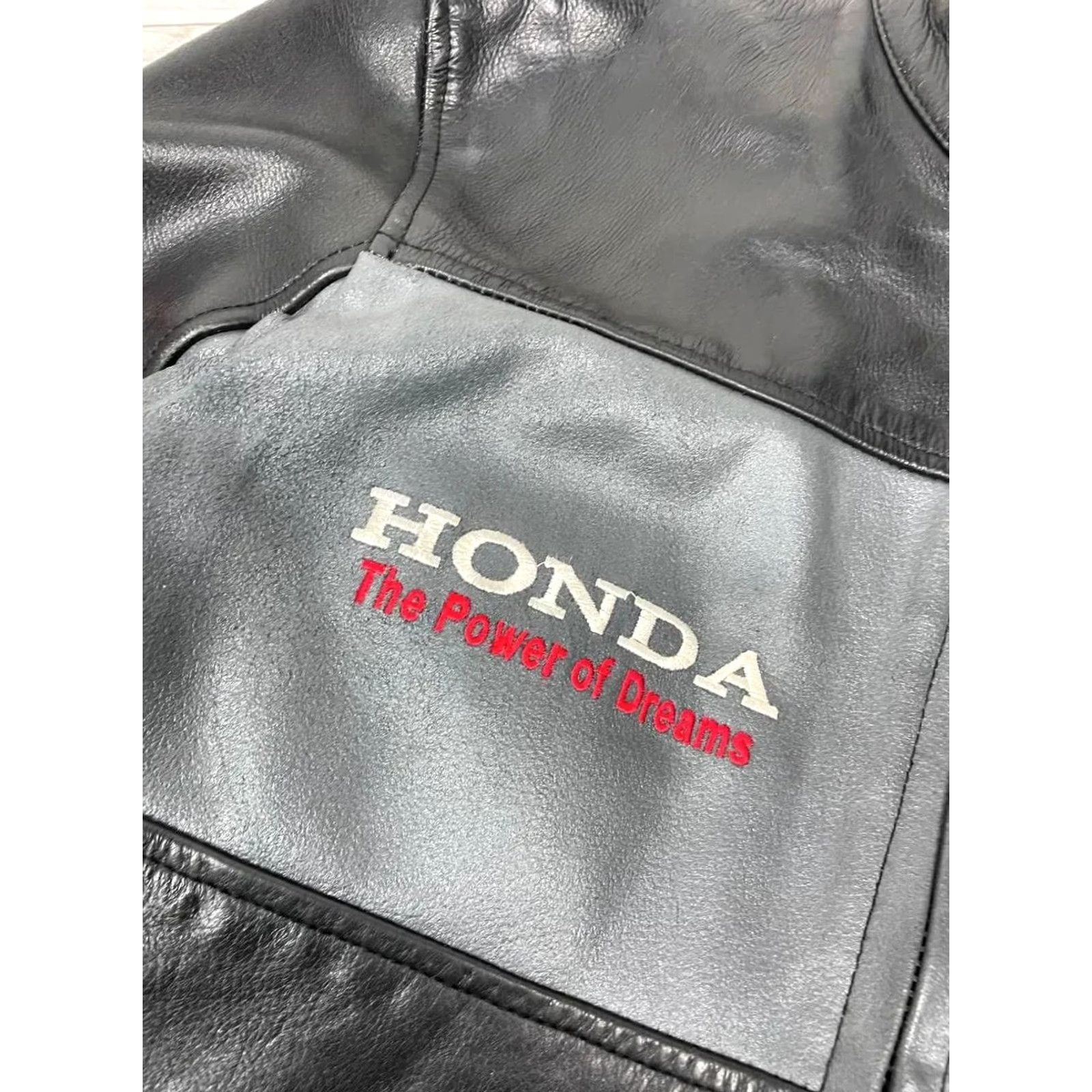 Honda VINTAGE Honda Racing Leather Motorcycle Jacket Moto Men XS Black Jacket Size US XS / EU 42 / 0 - 6 Thumbnail