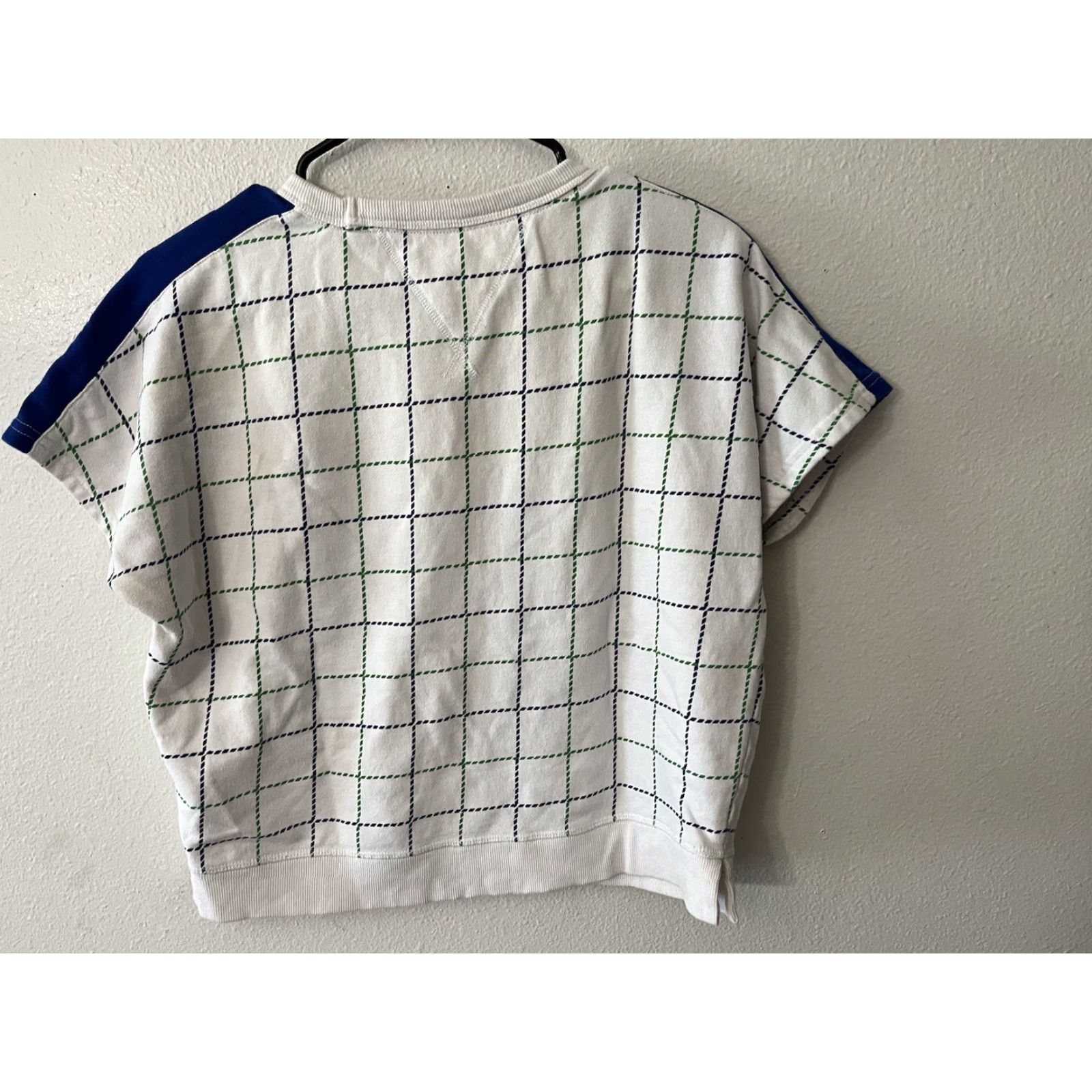 Tommy Hilfiger VINTAGE Tommy Hilfiger Sweatshirt Shirt Women S White Plaid Emblem 90s Hilfiger Size S / US 4 / IT 40 - 3 Thumbnail