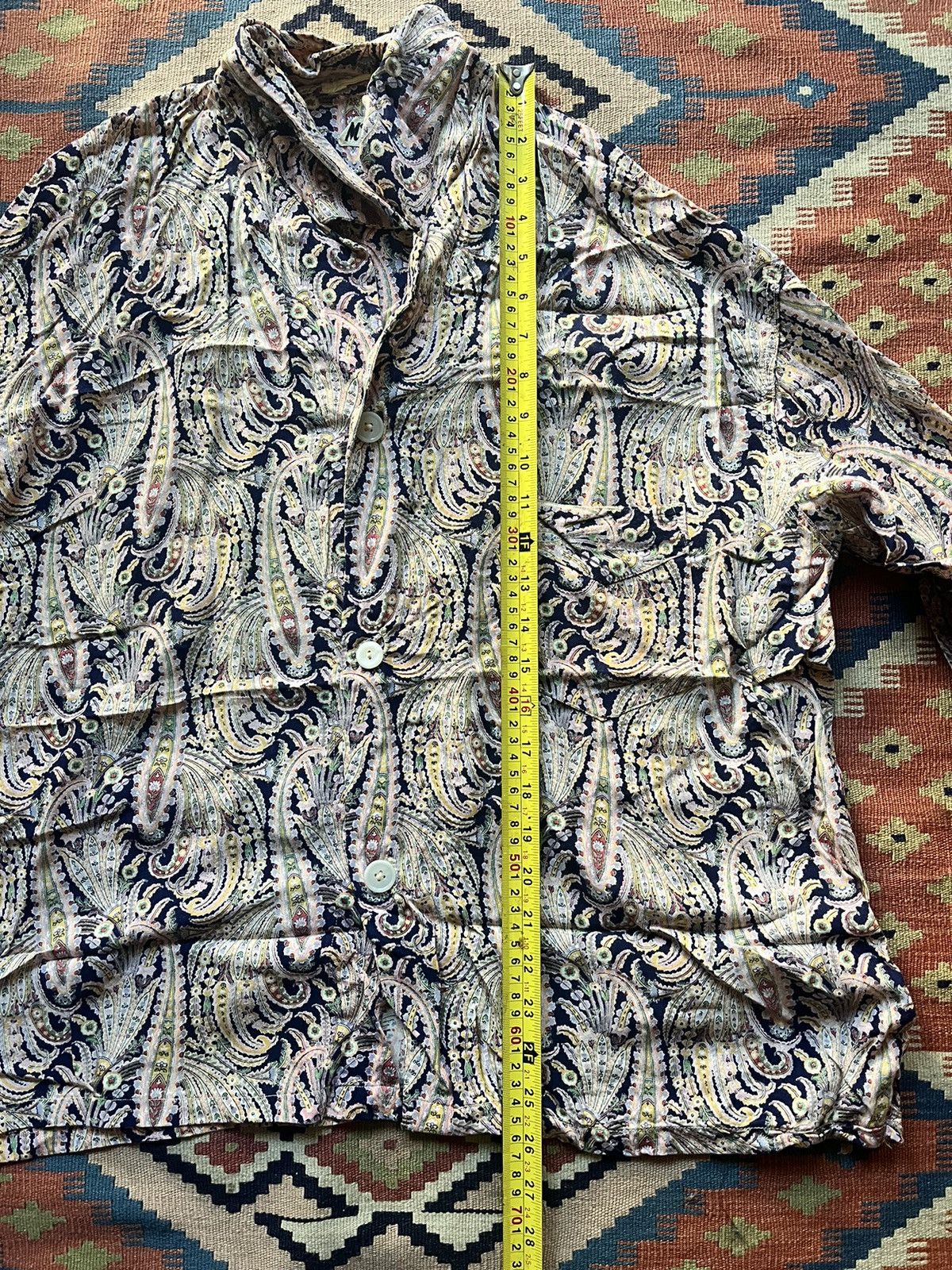 Vintage 1950s/1960s Mcgregor paisley rayon shadow Shirt Size L Size US L / EU 52-54 / 3 - 8 Thumbnail