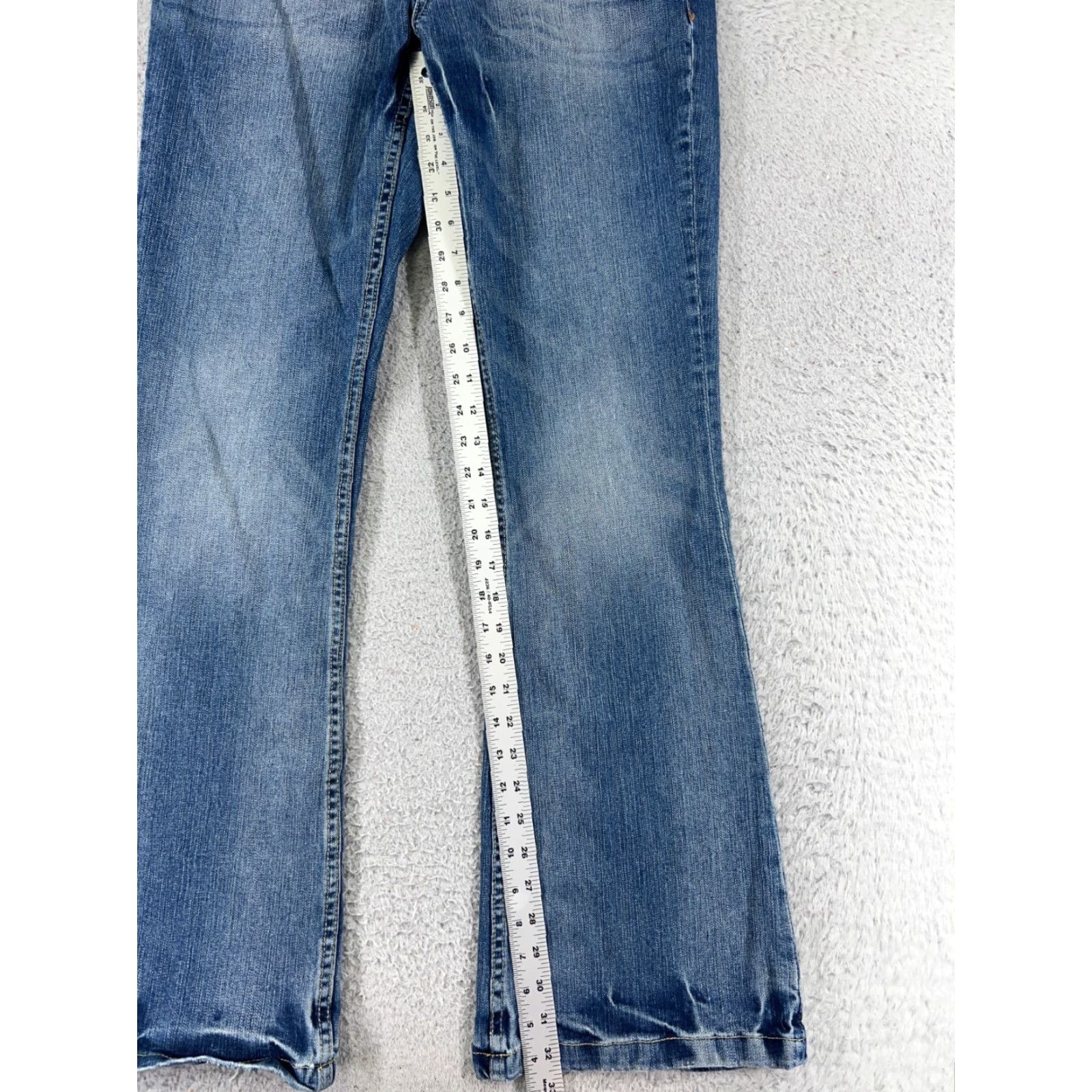 Vintage Maurices Womens Jeans Bootcut Denim Blue 7 Regular 5-Pocket Embroidered Western Cotton Blend Stretch Vintage No Size 28" / US 6 / IT 42 - 7 Thumbnail