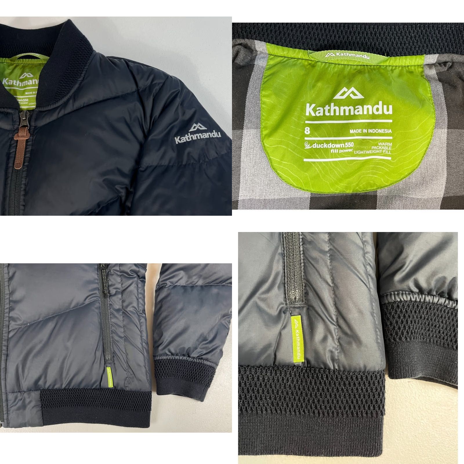 Kathmandu VINTAGE Kathmandu Women's Down Bomber Jacket Sz 8 Black Quilted Fall Winter Casual Mens Womens Girls Size M / US 6-8 / IT 42-44 - 8 Thumbnail