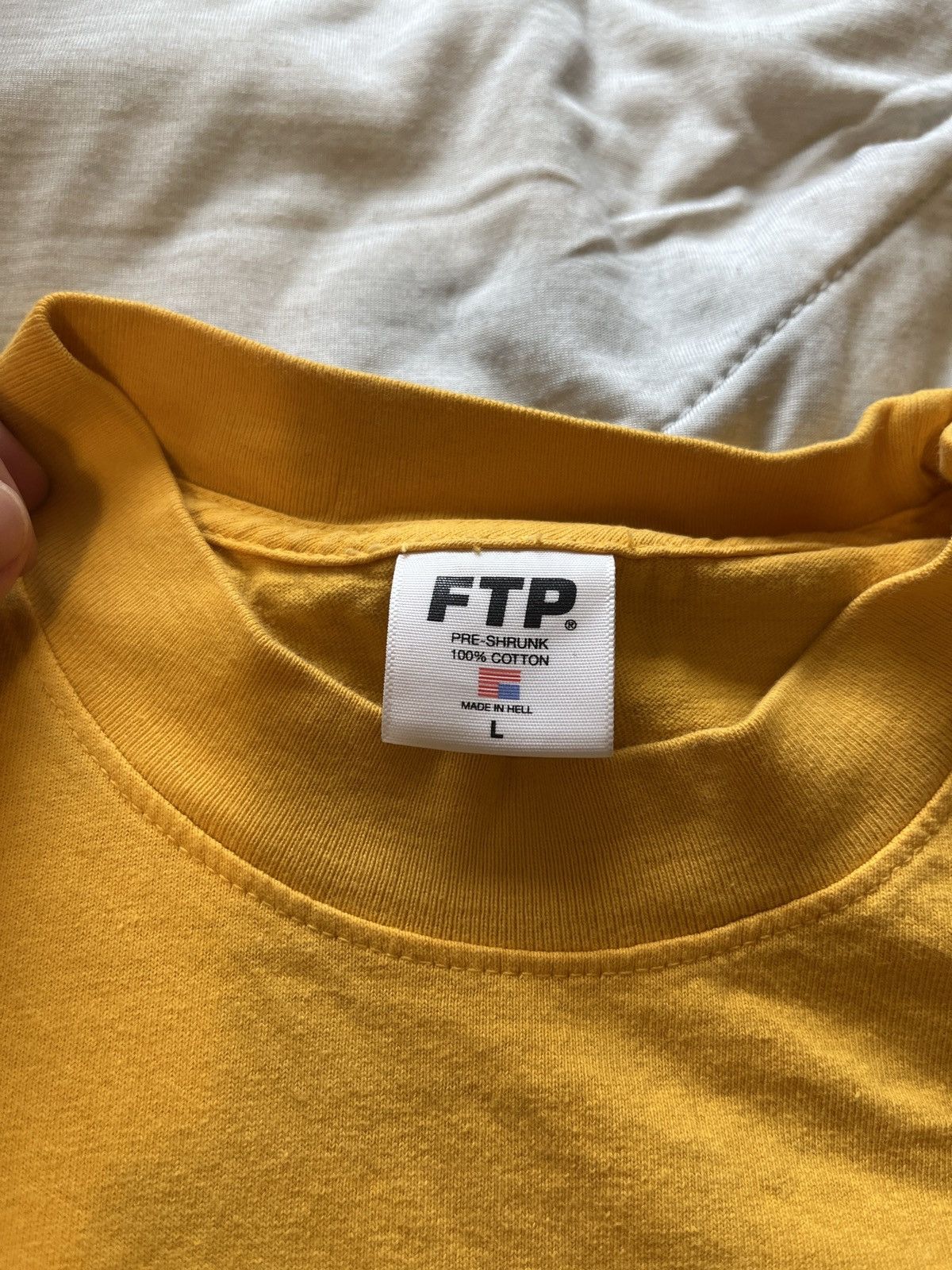 image of Fuck The Population Ftp Team Jersey in Yellow, Men's (Size Large)