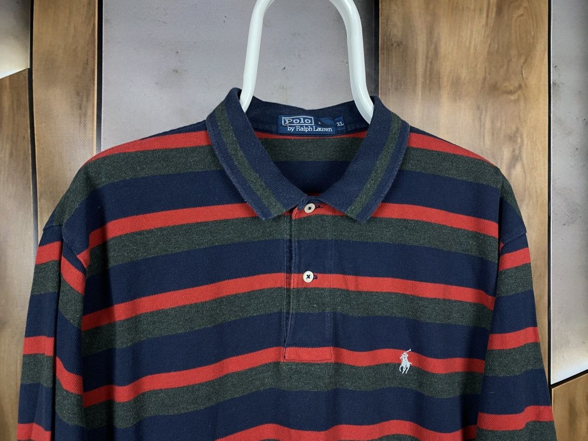 Polo Ralph Lauren 🎠Vintage 90s Polo Swetshirt Polo Ralph Lauren Striped Pony🎠 Size US XL / EU 56 / 4 - 6 Thumbnail