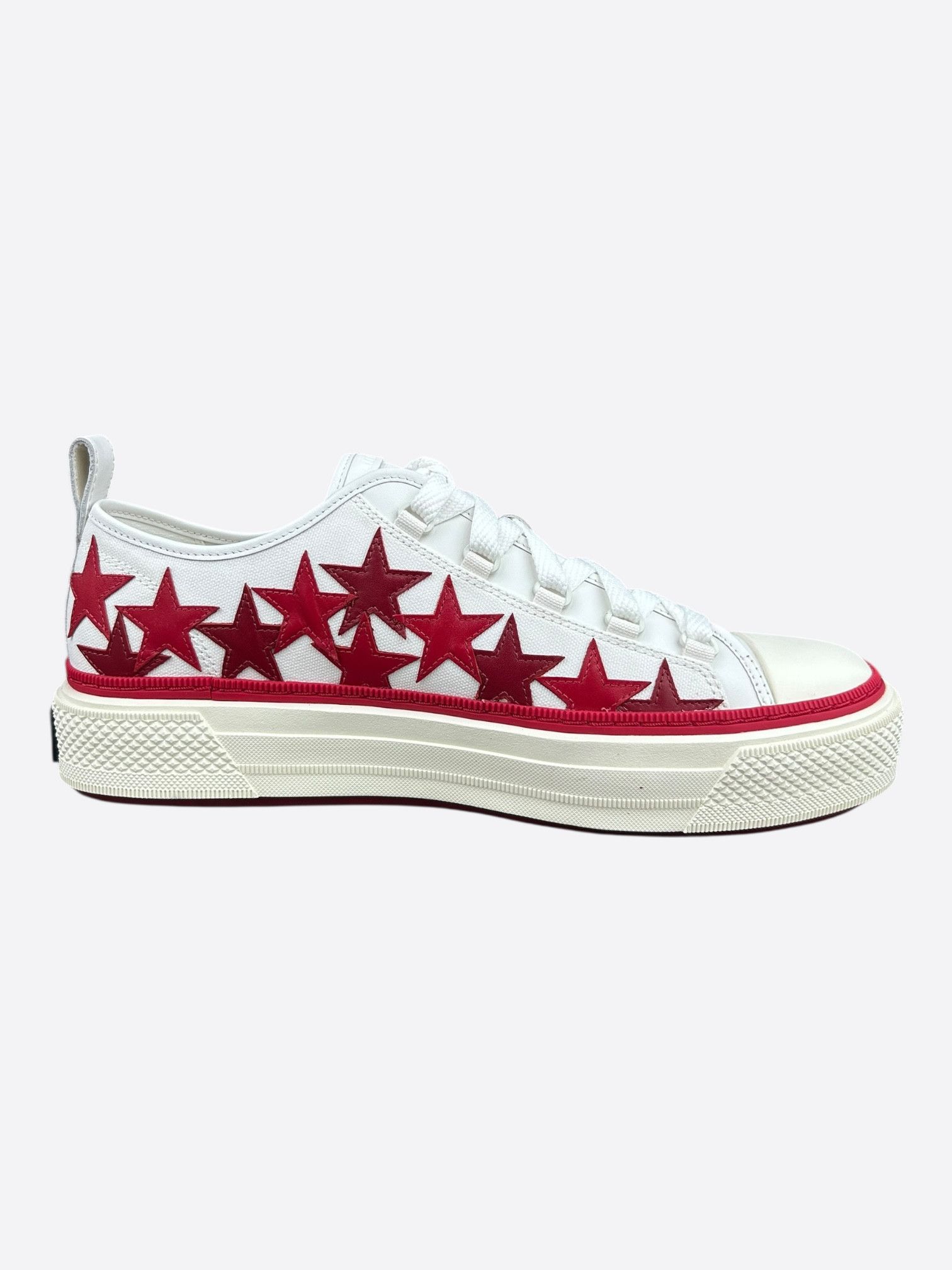 Amiri Amiri White & Red Stars Court Sneakers Size US 11 / EU 44 - 5 Thumbnail