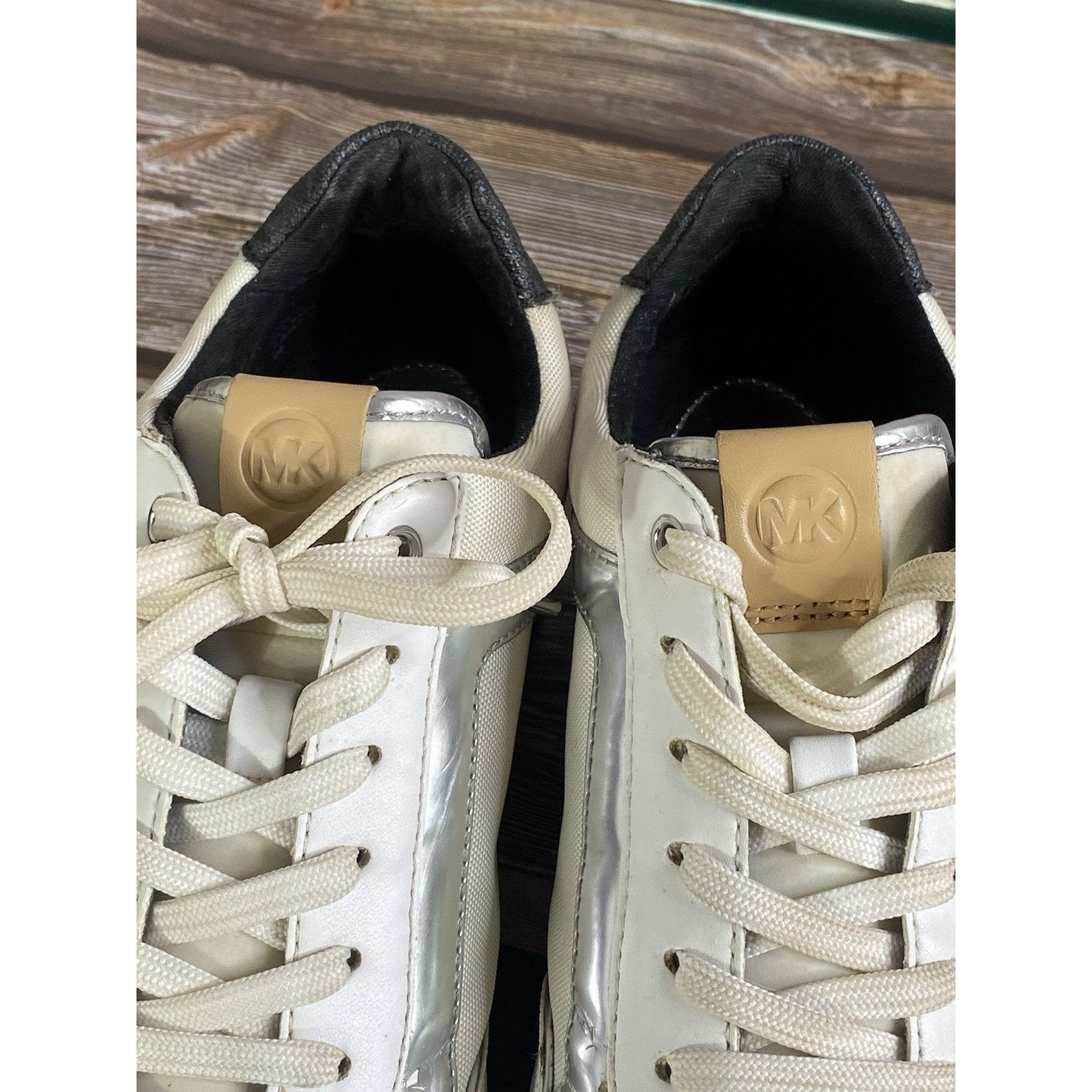 Michael Kors MICHAEL KORS Women's MADDY Two-Tone Logo Trainer Sneakers-9 Size US 9 / IT 39 - 5 Thumbnail