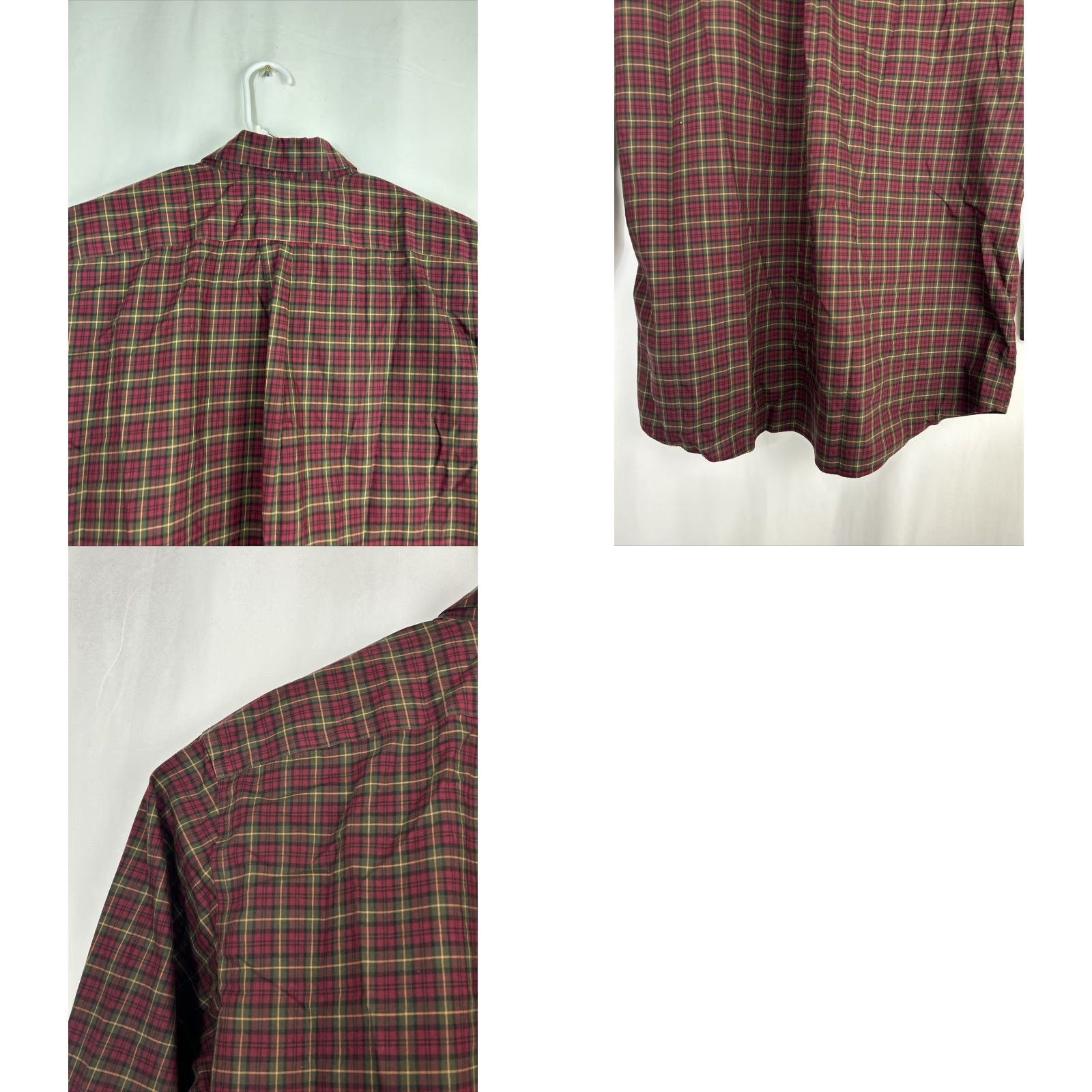 Vintage LL Bean Men’s Medium Red Green Plaid Lumberjack Shirt Long Sleeve Button-Up Size US XL / EU 56 / 4 - 9 Thumbnail