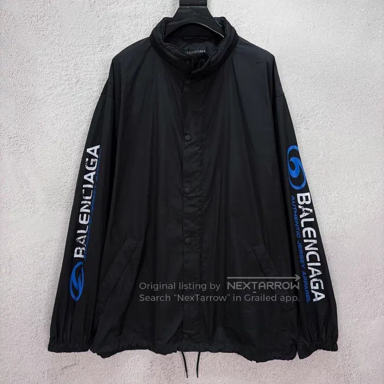 Balenciaga Balenciaga Logo Printed Surf Coach Windbreaker Jacket Size US M / EU 48-50 / 2 - 1 Thumbnail