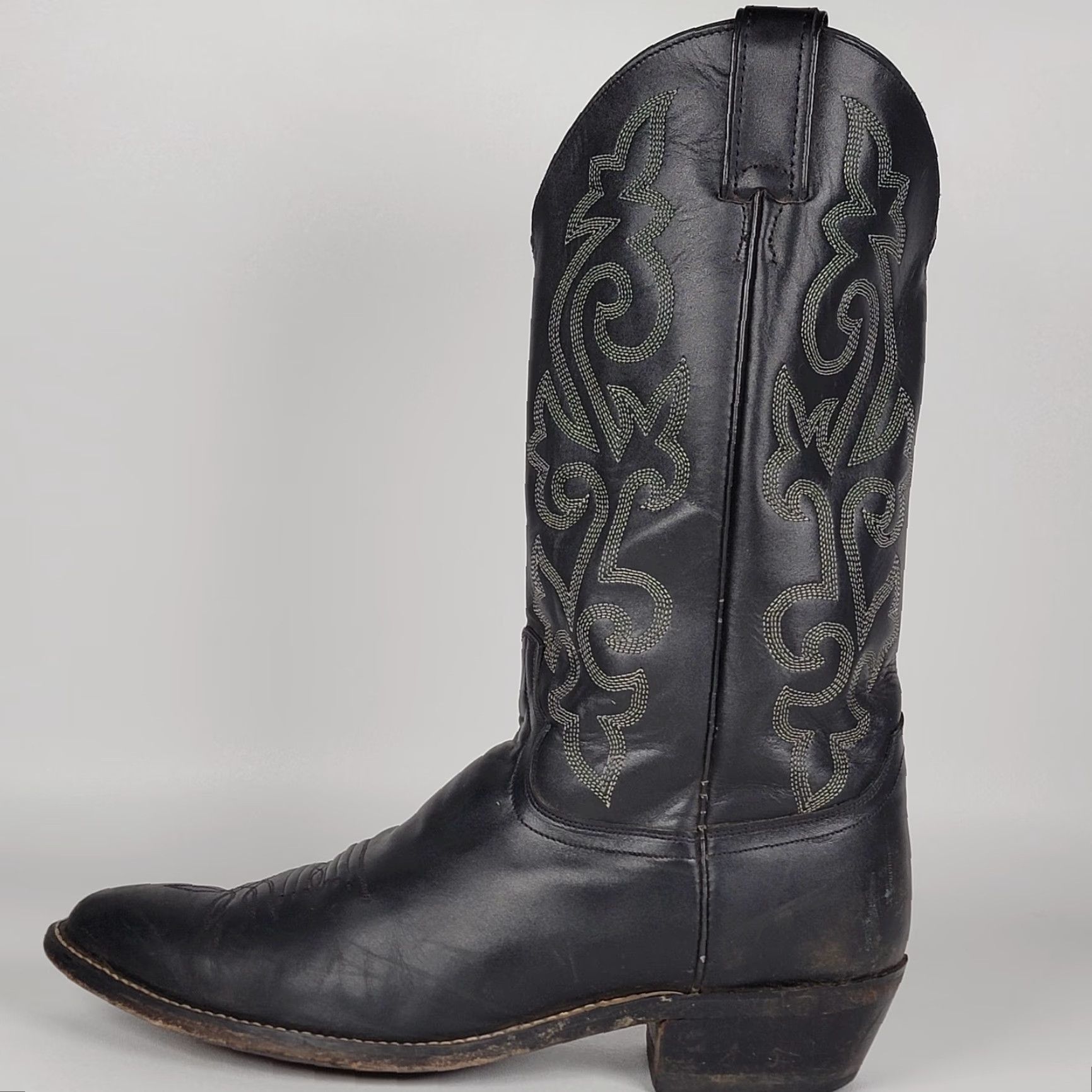 Justin Boots Justin Boots Mens Boot Western Cowboy Black London Calf 1409 Sz 12 D Size US 12 / EU 45 - 6 Thumbnail