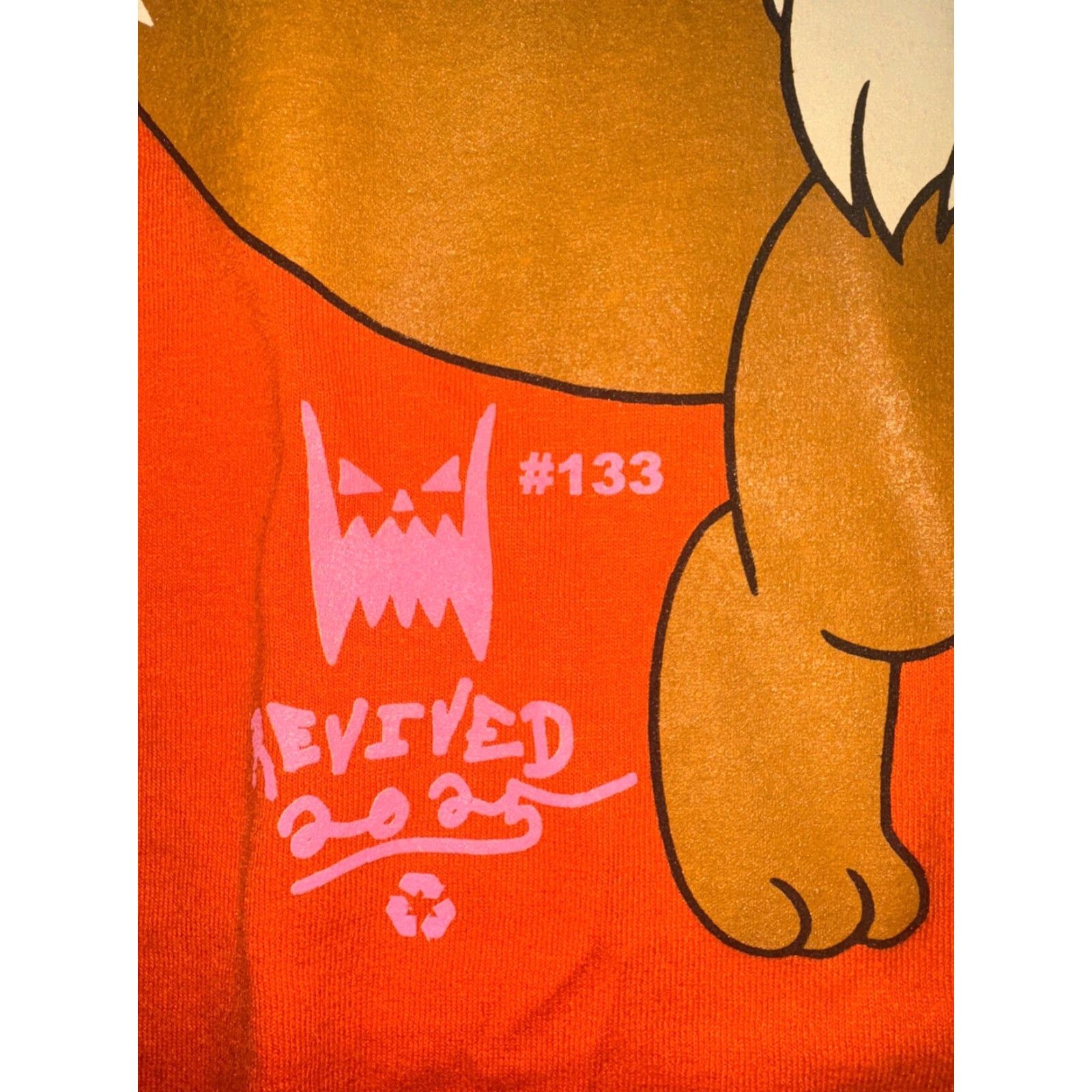 Vintage Asspizza x Pokémon Halloween Eevee T-Shirt Orange Large 22x28 Graphic Print Crew Neck Cotton Mens Size US L / EU 52-54 / 3 - 3 Thumbnail