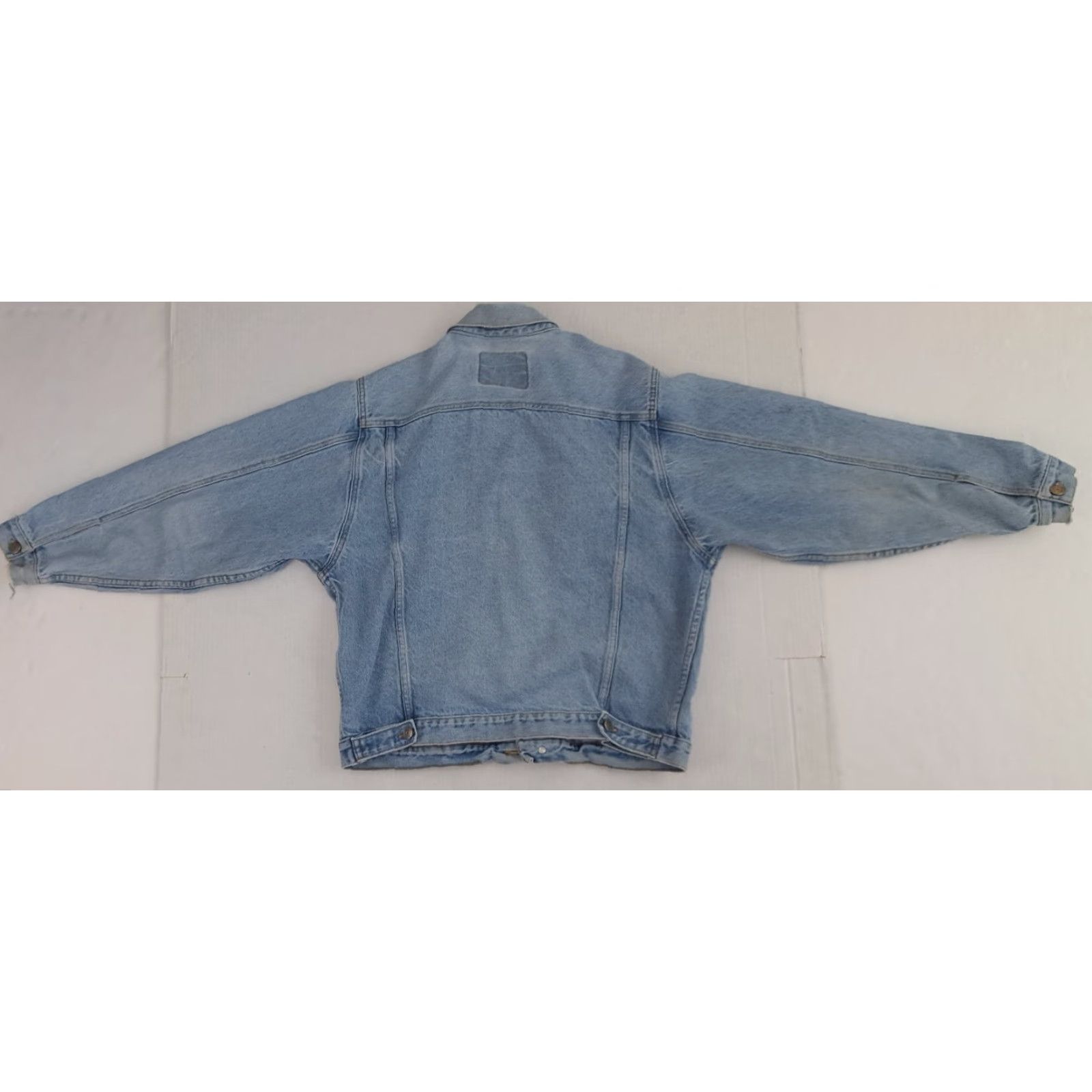 Vintage VINTAGE Arizona Jeans Jacket Blue Denim XL Womens 1990s Casual Look Biker Frayed Cuffs Size 40" / US 18 - 6 Thumbnail