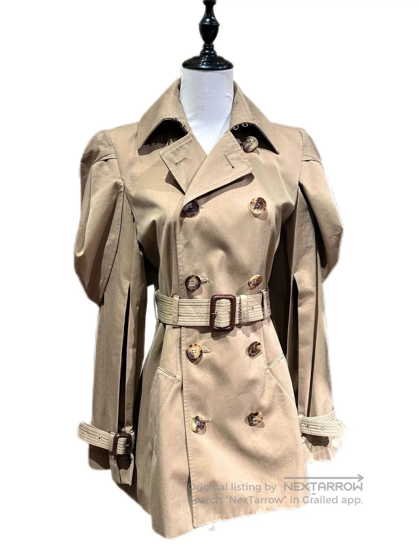 Alexander McQueen Alexander McQueen Cape Trench Coat. Size S / US 4 / IT 40 - 1 Thumbnail