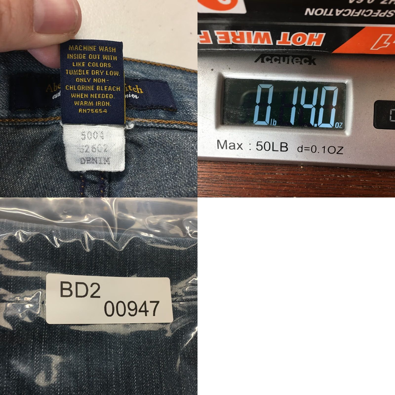 Abercrombie & Fitch Abercrombie & Fitch Jeans Womens 4 Straight Leg Blue Cotton Denim Mid Rise Zip Fly Size 27" / US 4 / IT 40 - 10 Thumbnail