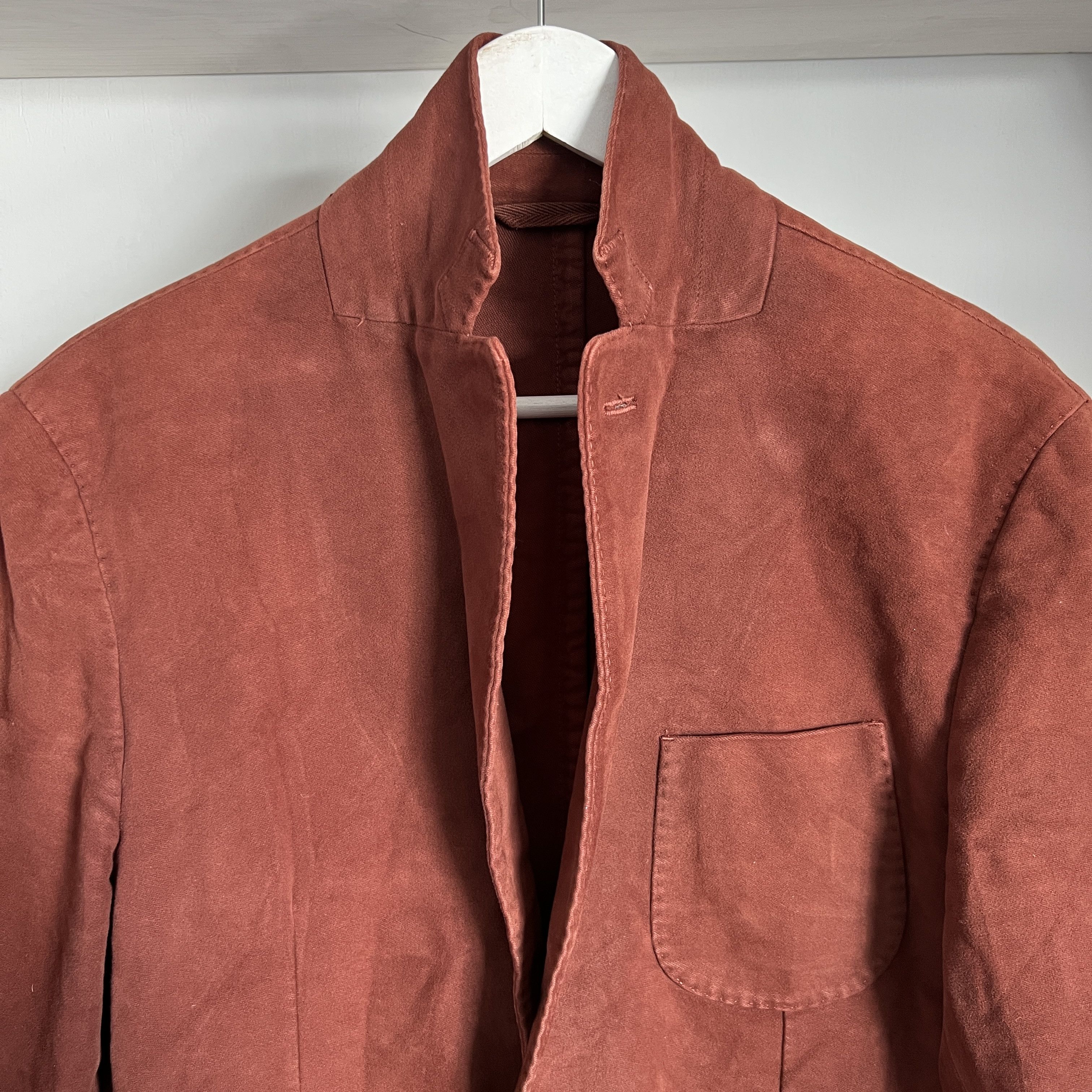 Luigi Bianchi Men's L.B.M 1911 Cotton Casual Red Blazer Jacket Size 46R - 8 Thumbnail