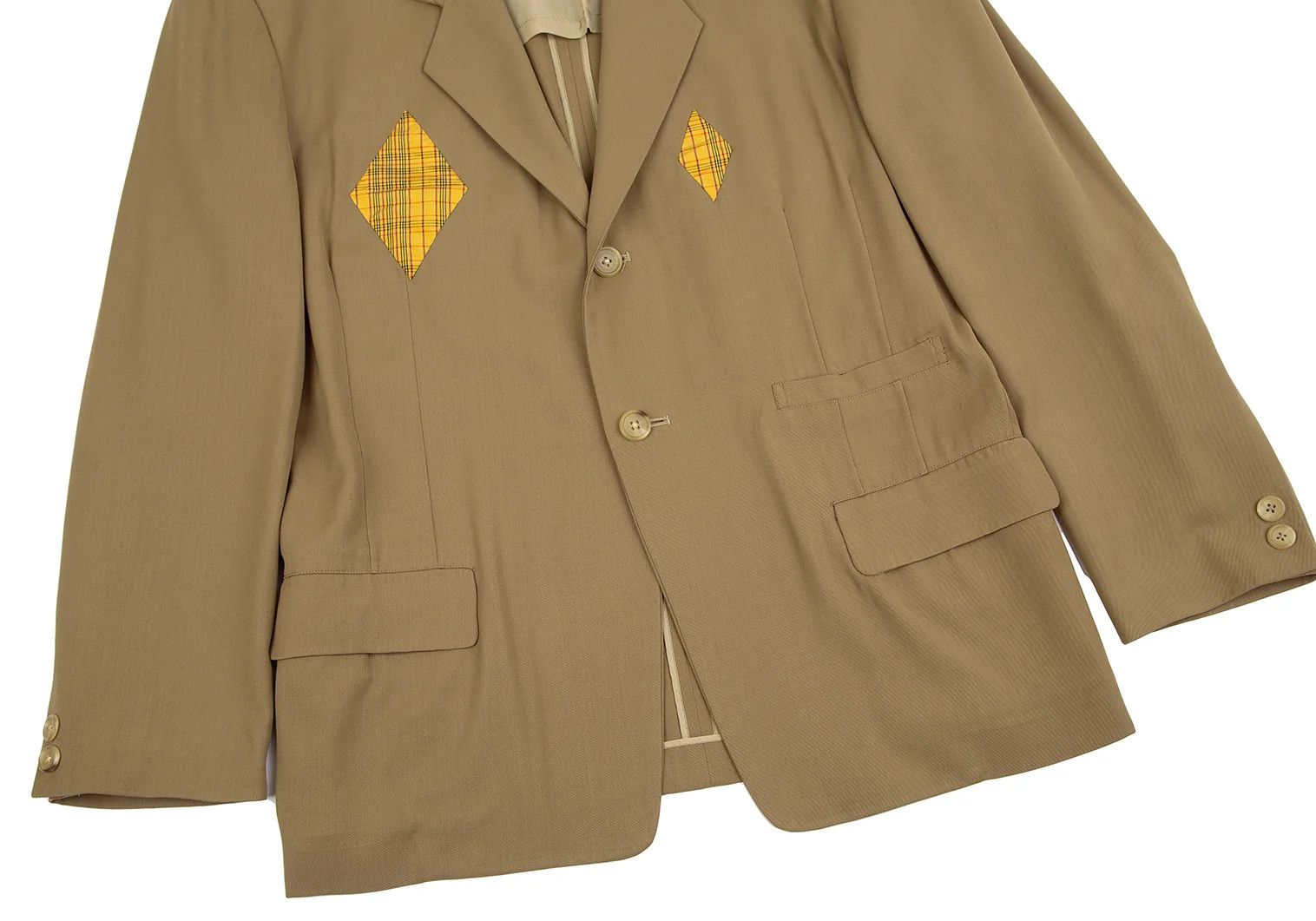 Yohji Yamamoto Yohji Yamamoto Brown Check Diamond Wool Jacket Size US M / EU 48-50 / 2 - 10 Thumbnail