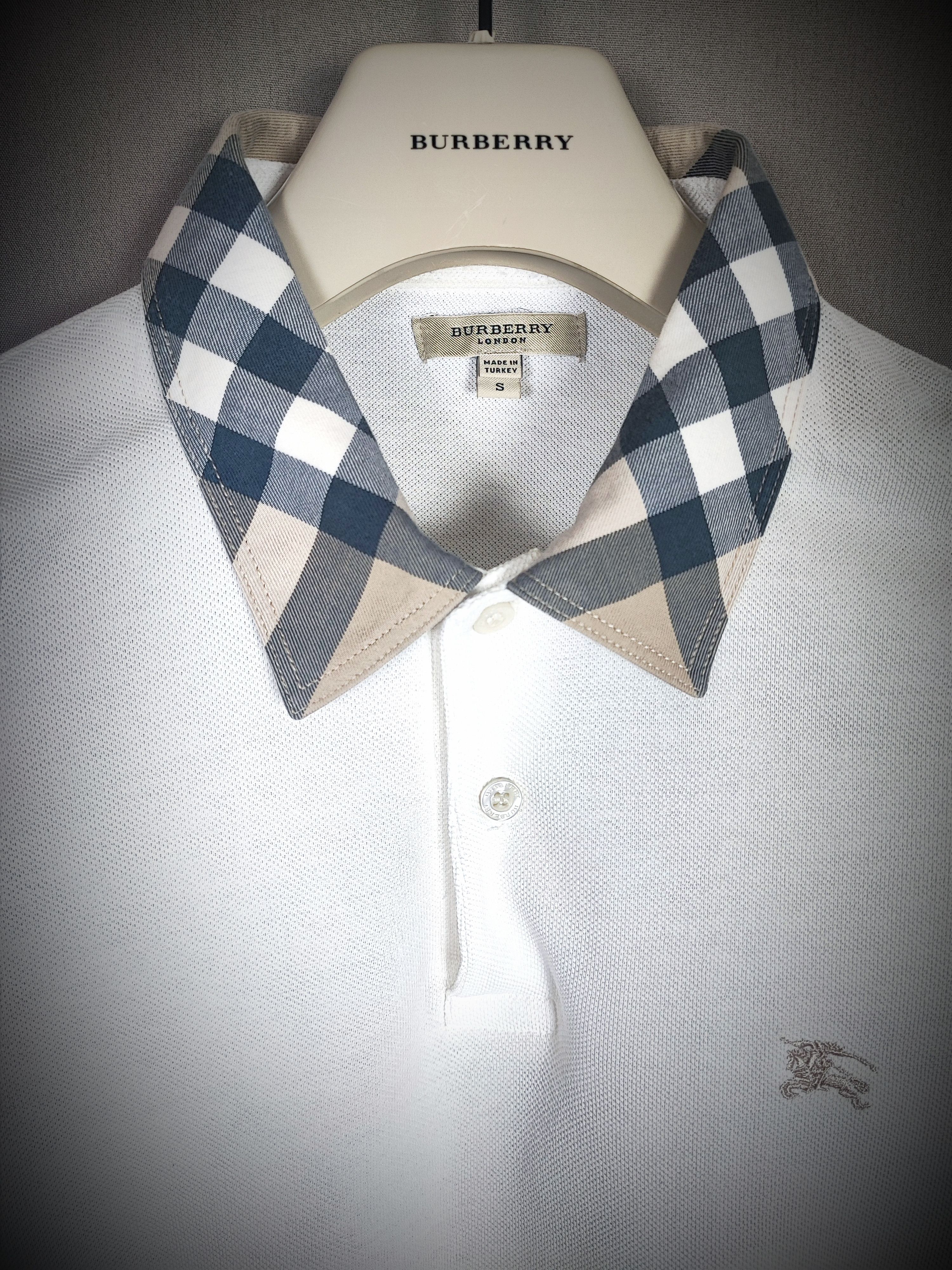 image of Burberry Polo S White, Men's (Size Small)